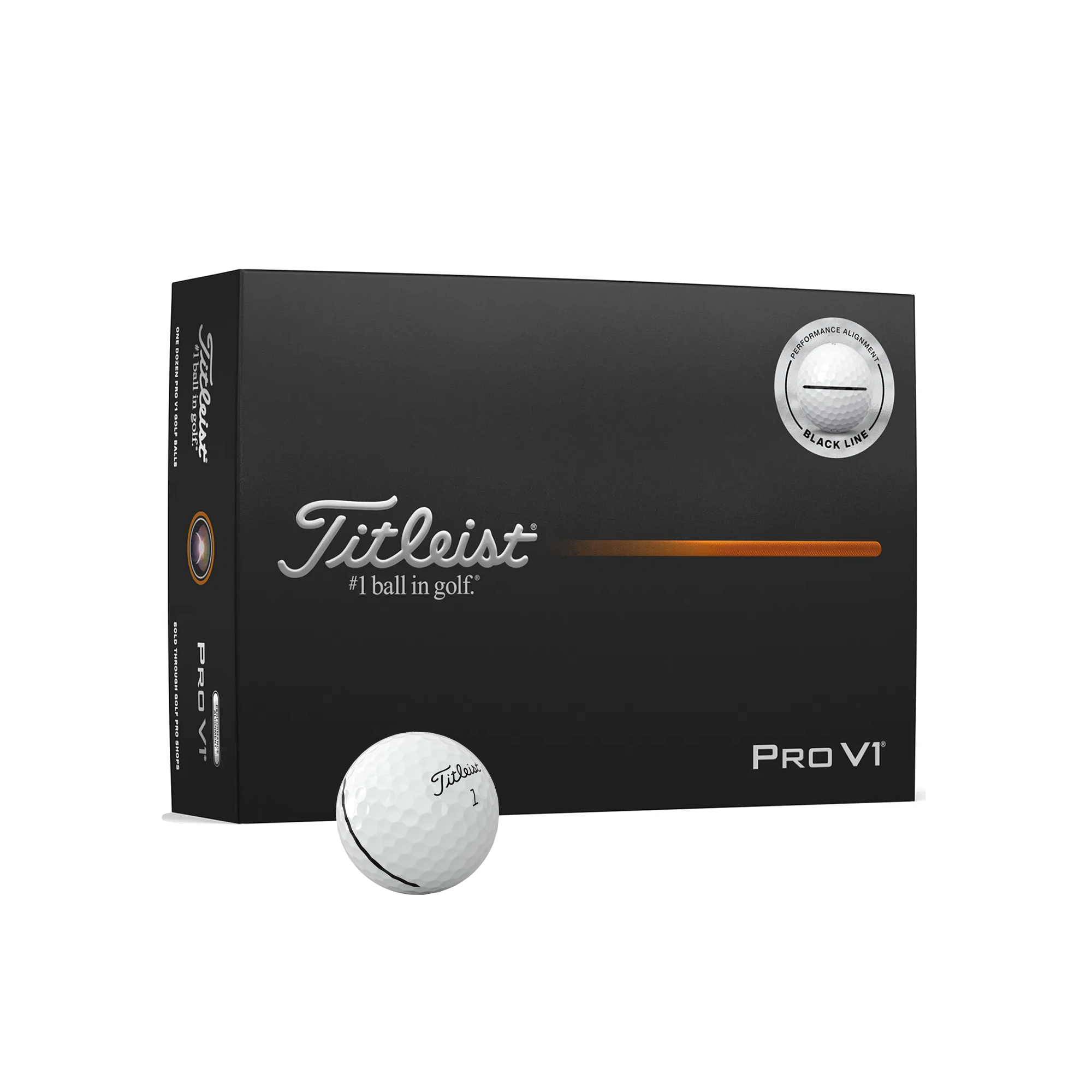 Titleist Pro V1 AIM Performance Alignment Golf Balls 2025 - White