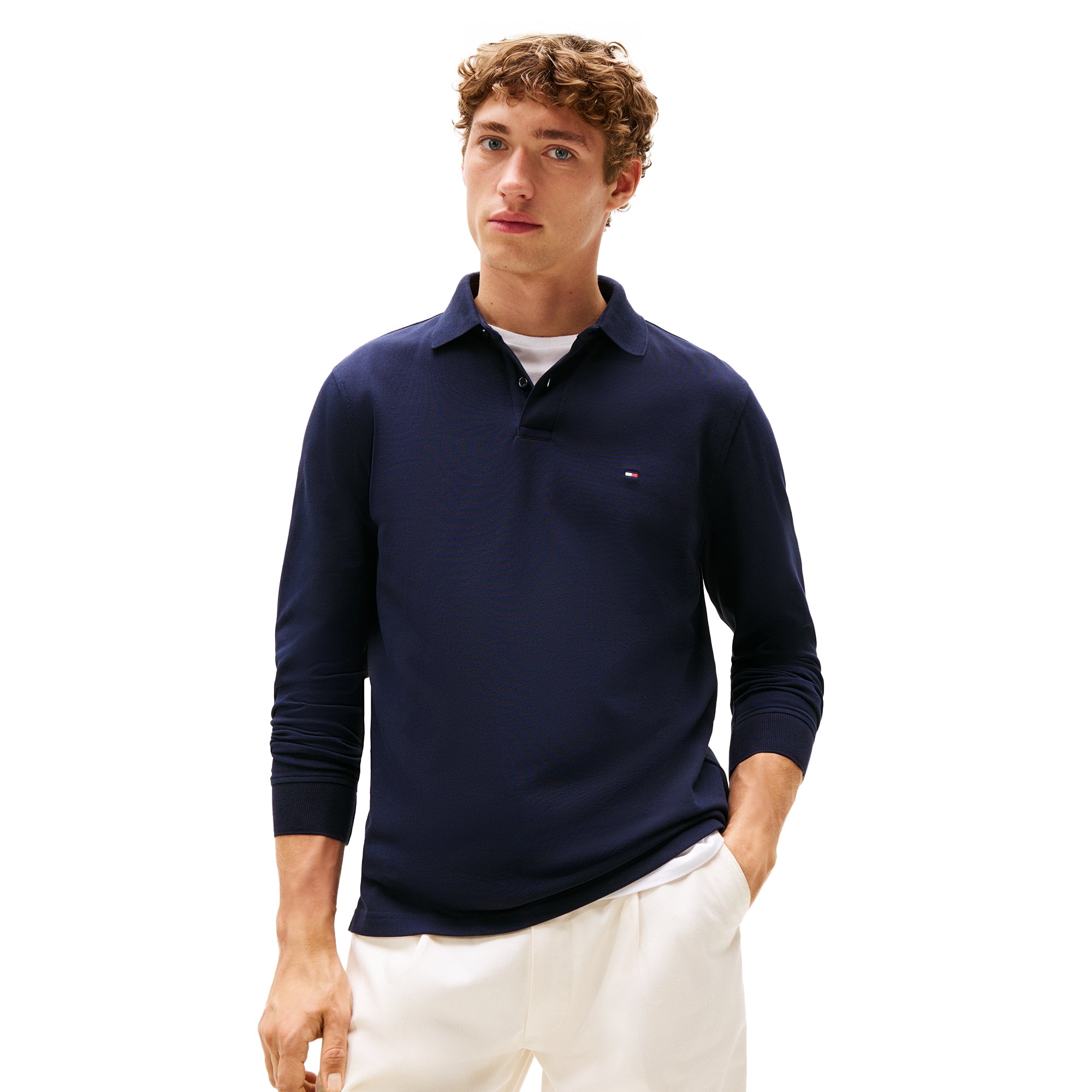 Tommy Hilfiger 1985 Long Sleeve Polo Shirt Desert Sky DW5