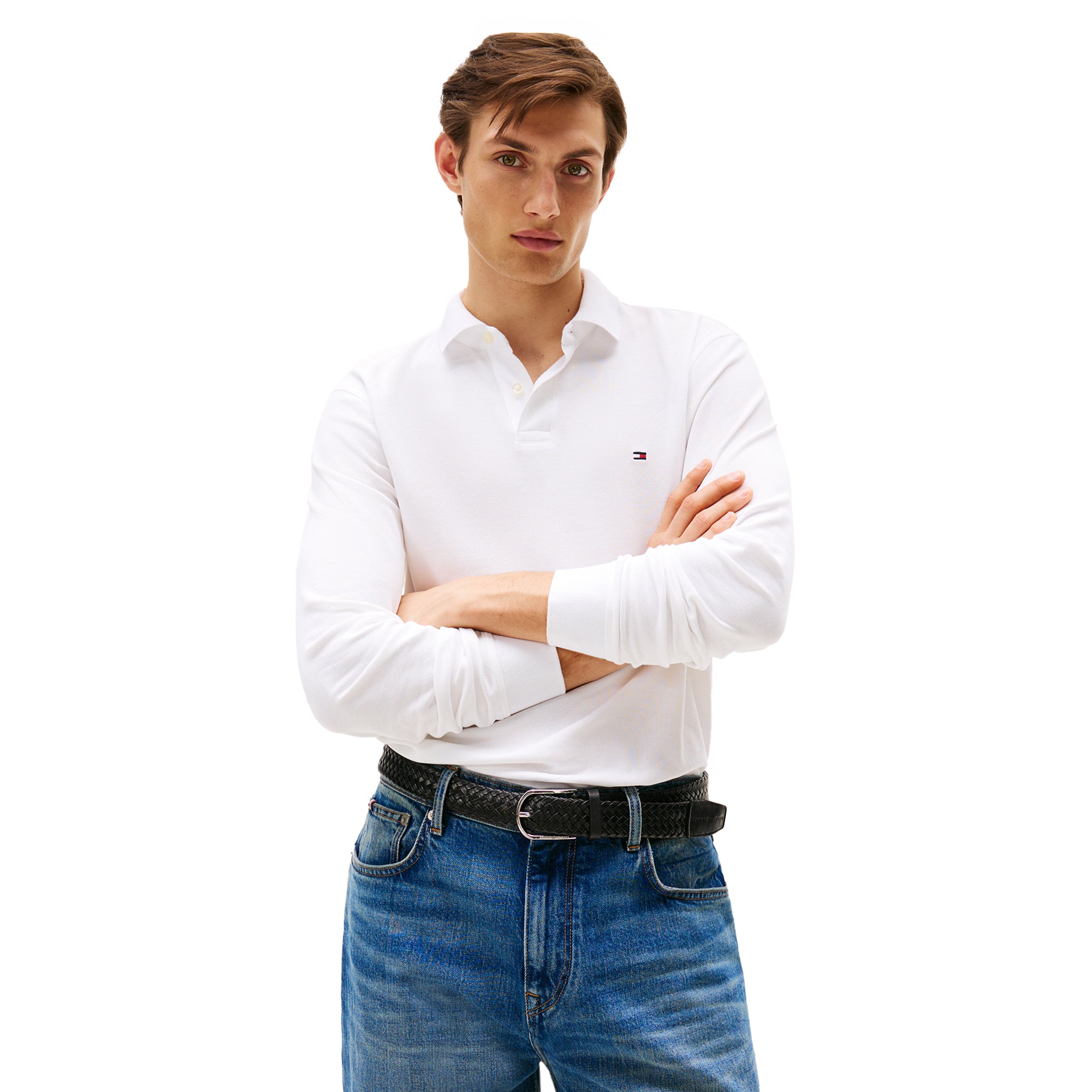 Tommy Hilfiger 1985 Long Sleeve Polo Shirt MW0MW20183 White YBR