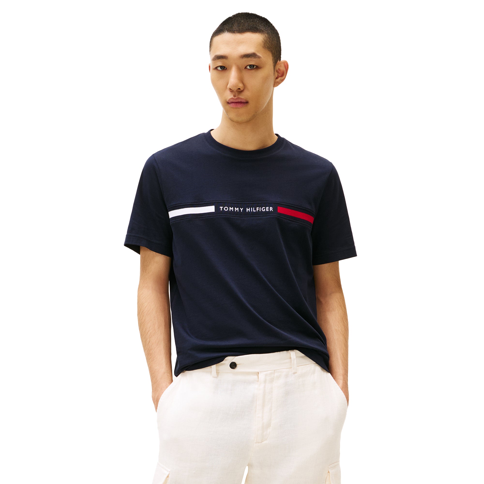 Tommy Hilfiger Crew Neck Logo T-Shirt - Desert Sky DW5 