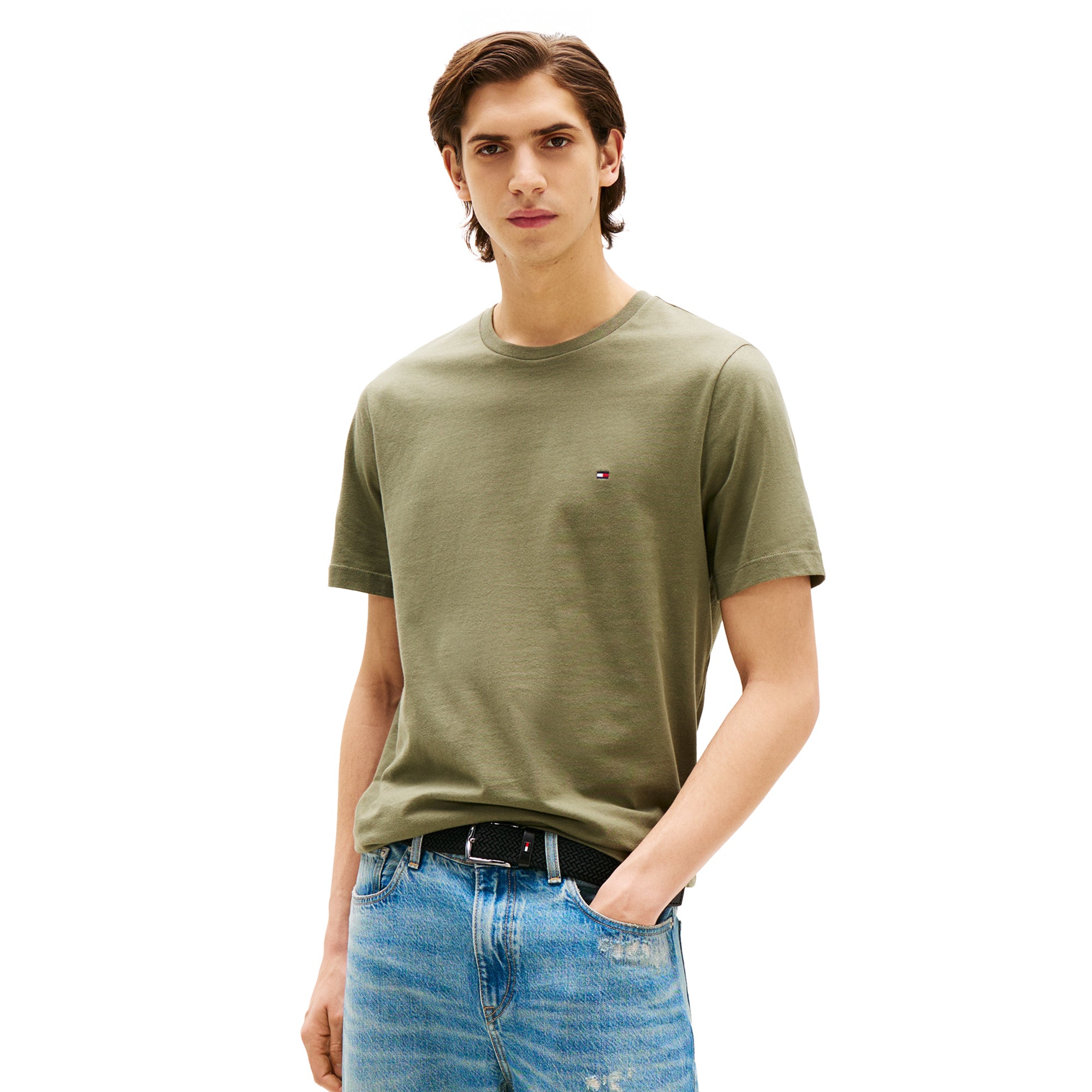 Tommy Hilfiger Crew Neck T-Shirt Battle Green PLI MW0MW39995