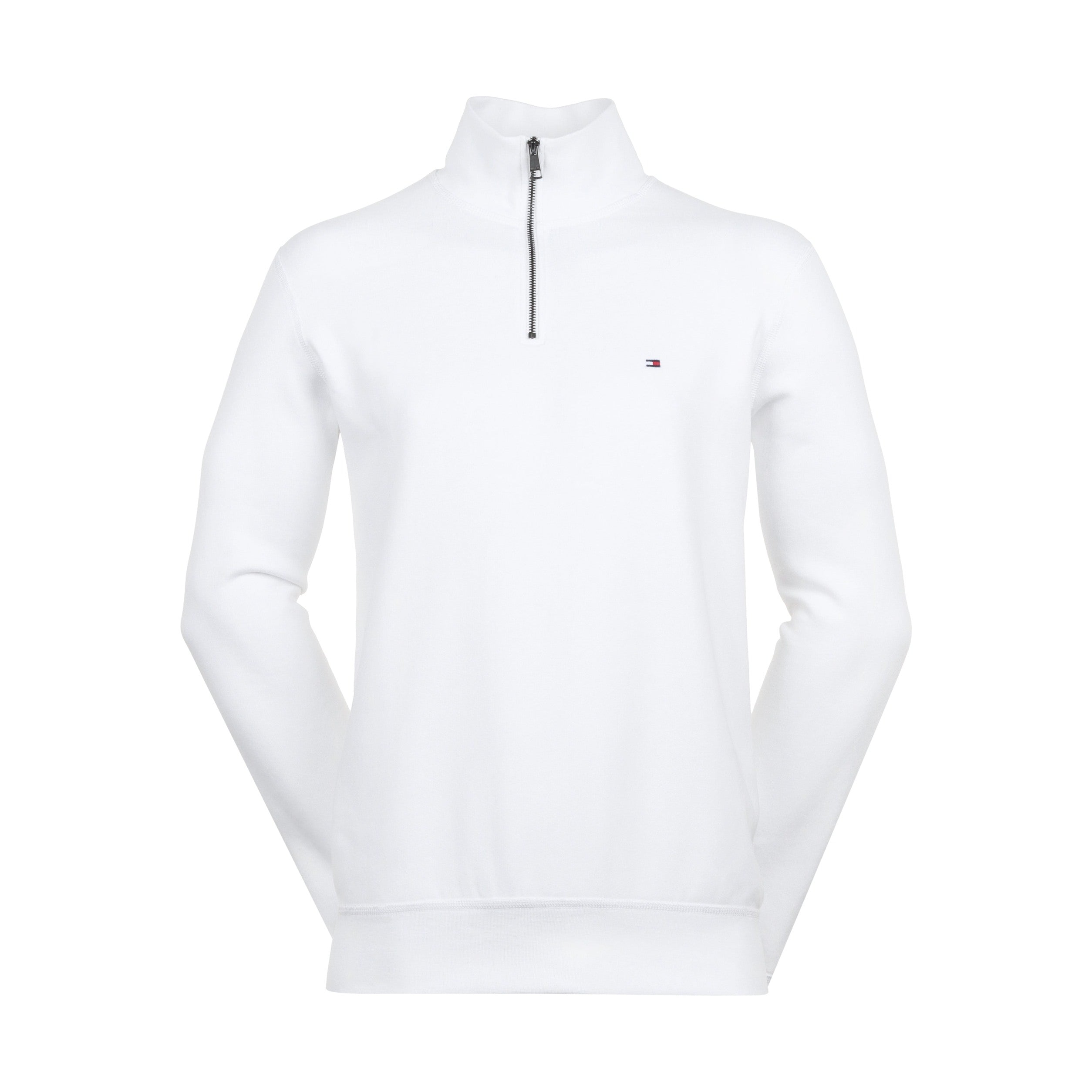 Tommy Hilfiger Essential Fleece 1/4 Zip White YBR MW0MW37233