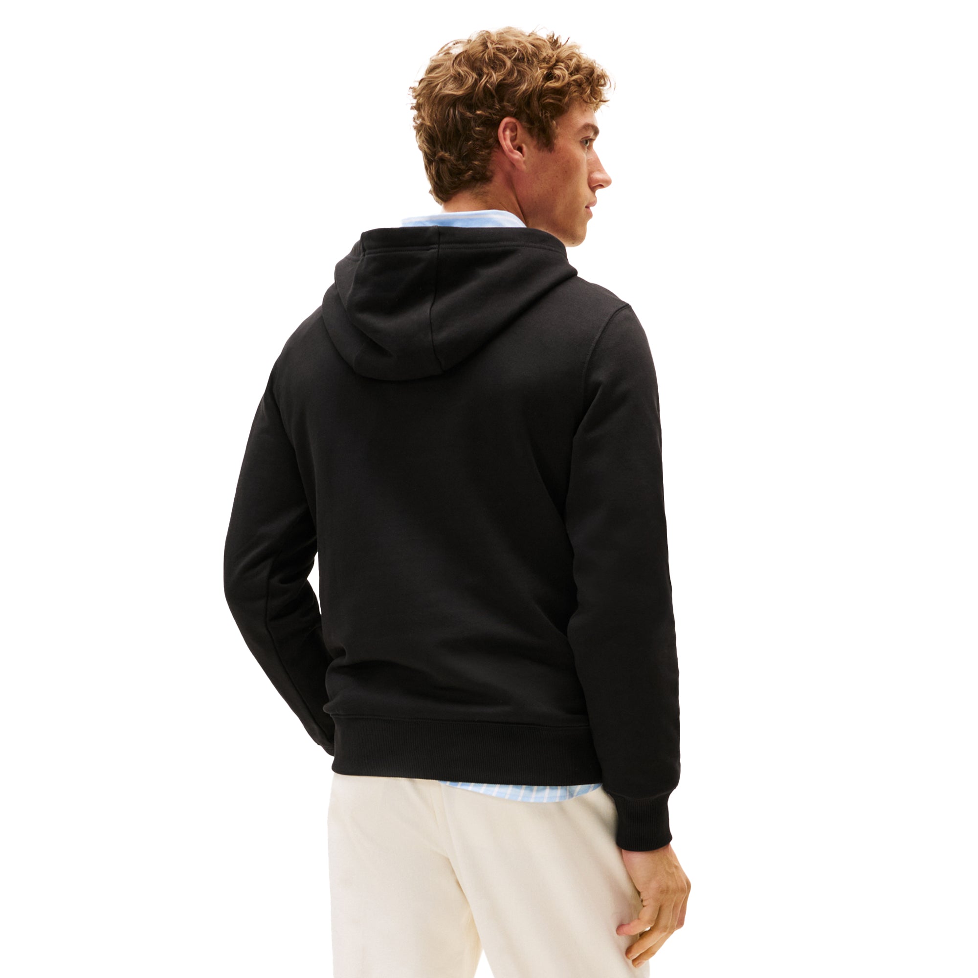 Tommy Hilfiger Essential Terry Hoodie - Black BDS - MW0MW37235-BDS 