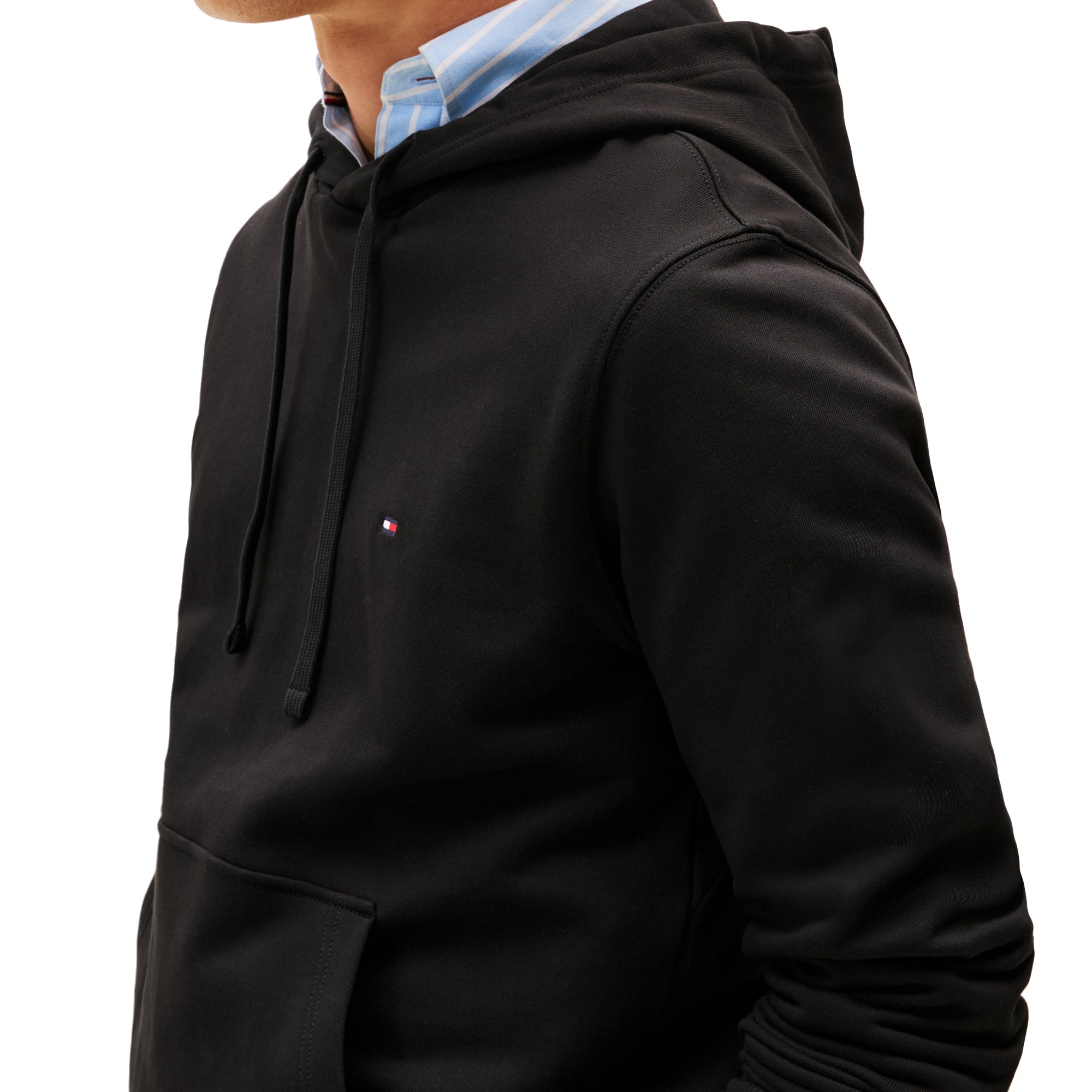 Tommy Hilfiger Essential Terry Hoodie - Black BDS - MW0MW37235-BDS 