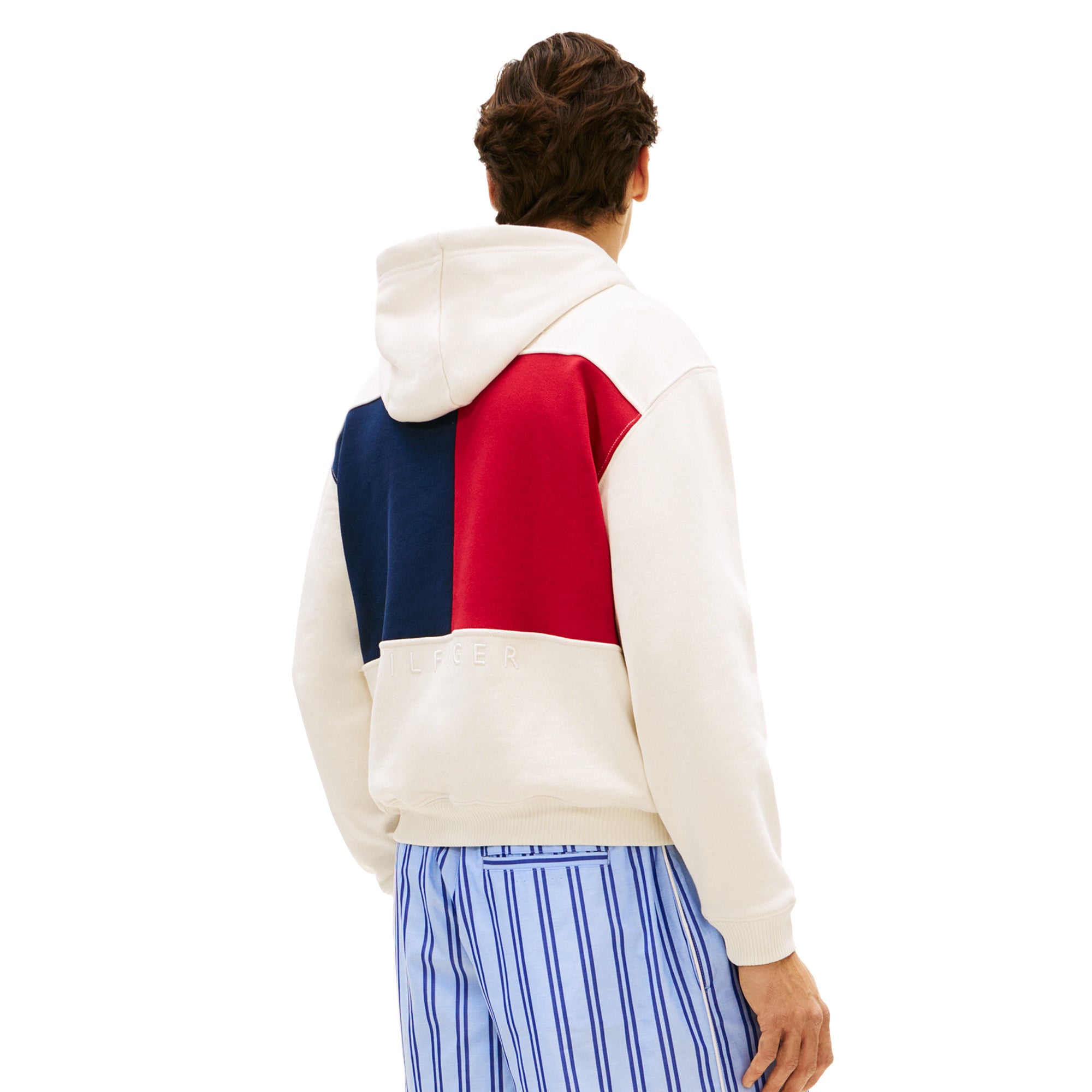 Tommy Hilfiger Flag Hoodie - Ivory Petal Z00 - MW0MW42481-Z00