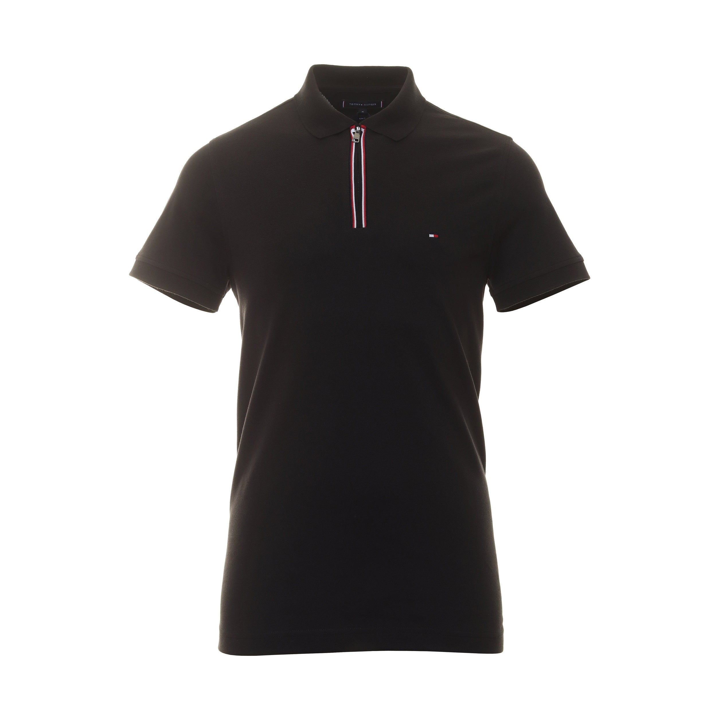 Tommy Hilfiger RWB Zip Slim Polo Shirt MW0MW31677 Black BDS Function18 Restrictedgs