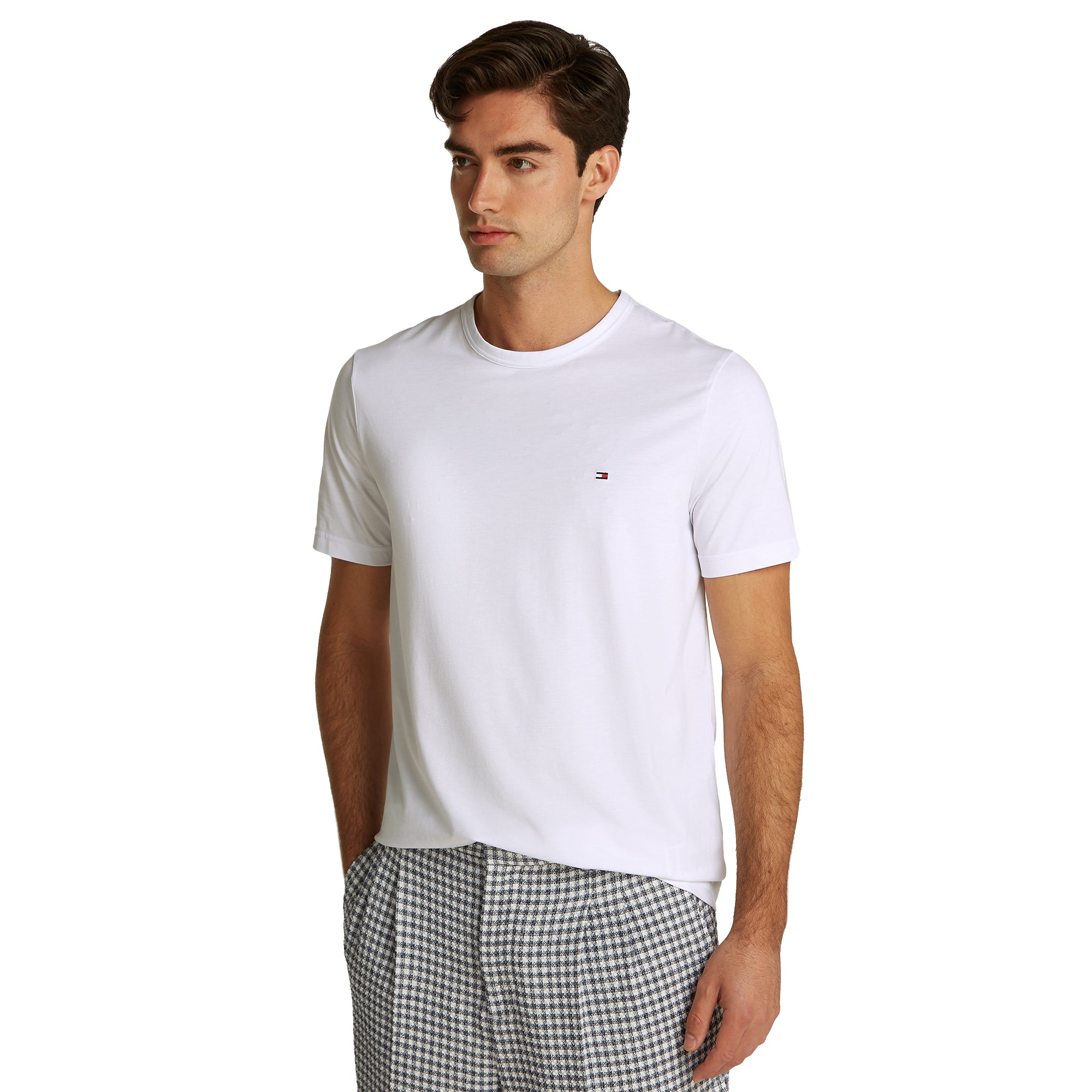 Tommy Hilfiger Tech Tee Shirt White YBR MW0MW37313-YBR - Main Image