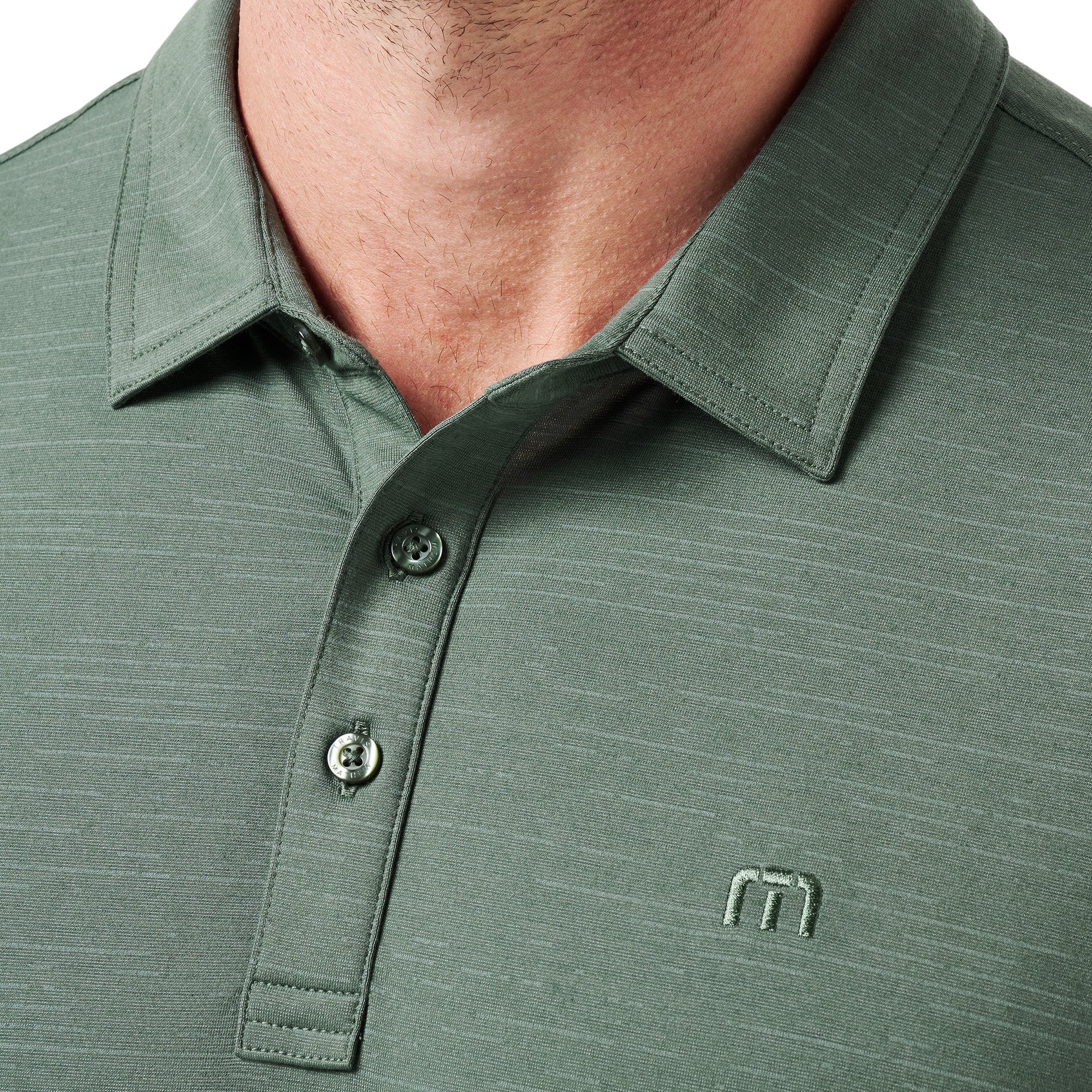 TravisMathew Heater Golf Polo Shirt - Balsam Green - 1MW395-3BAG