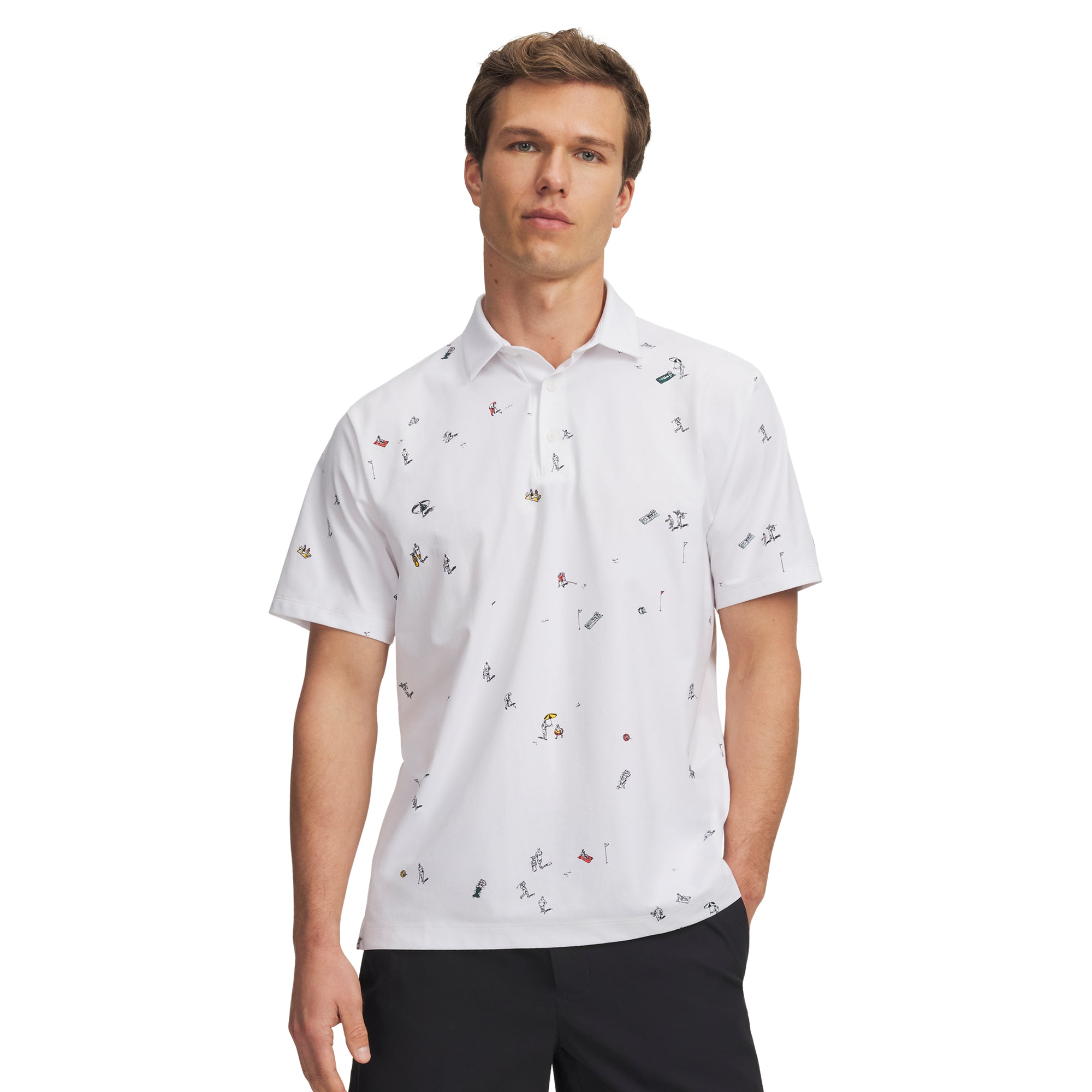 Under Armour ArmourDry Printed Shirt - White/Enamel Blue/Midnight