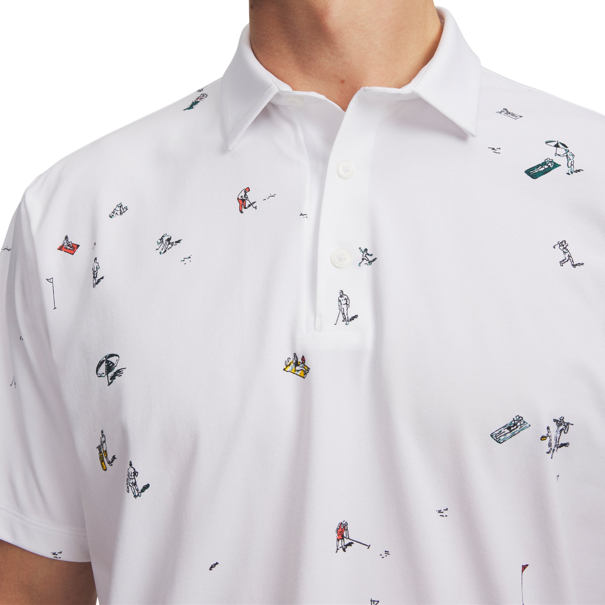 Under Armour ArmourDry Printed Shirt - White/Enamel Blue/Midnight