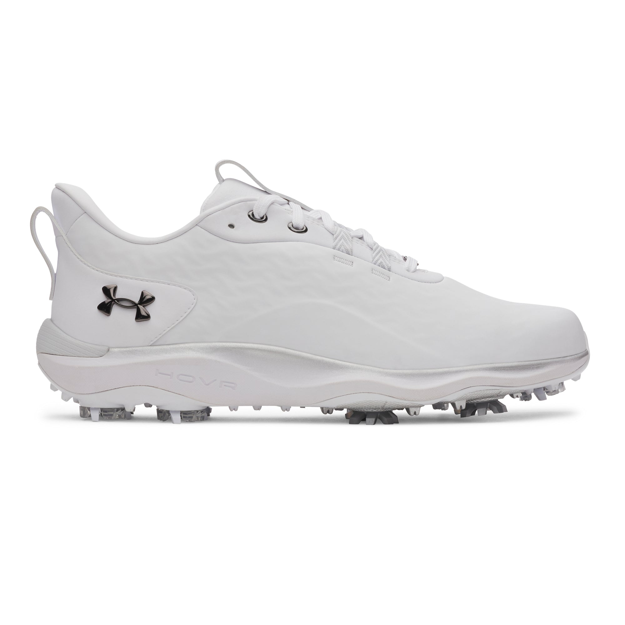 Under Armour Drive Pro Clone Golf Shoes - White/Metallic Gunmetal