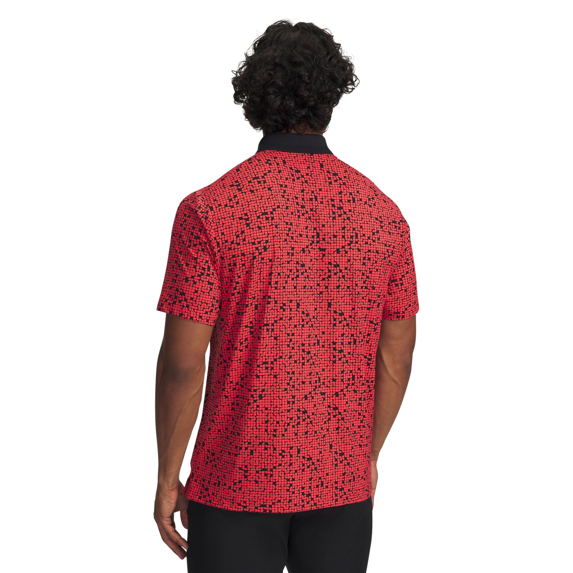 Under Armour Golf Drive Chill Printed Polo - Racer Red/Black