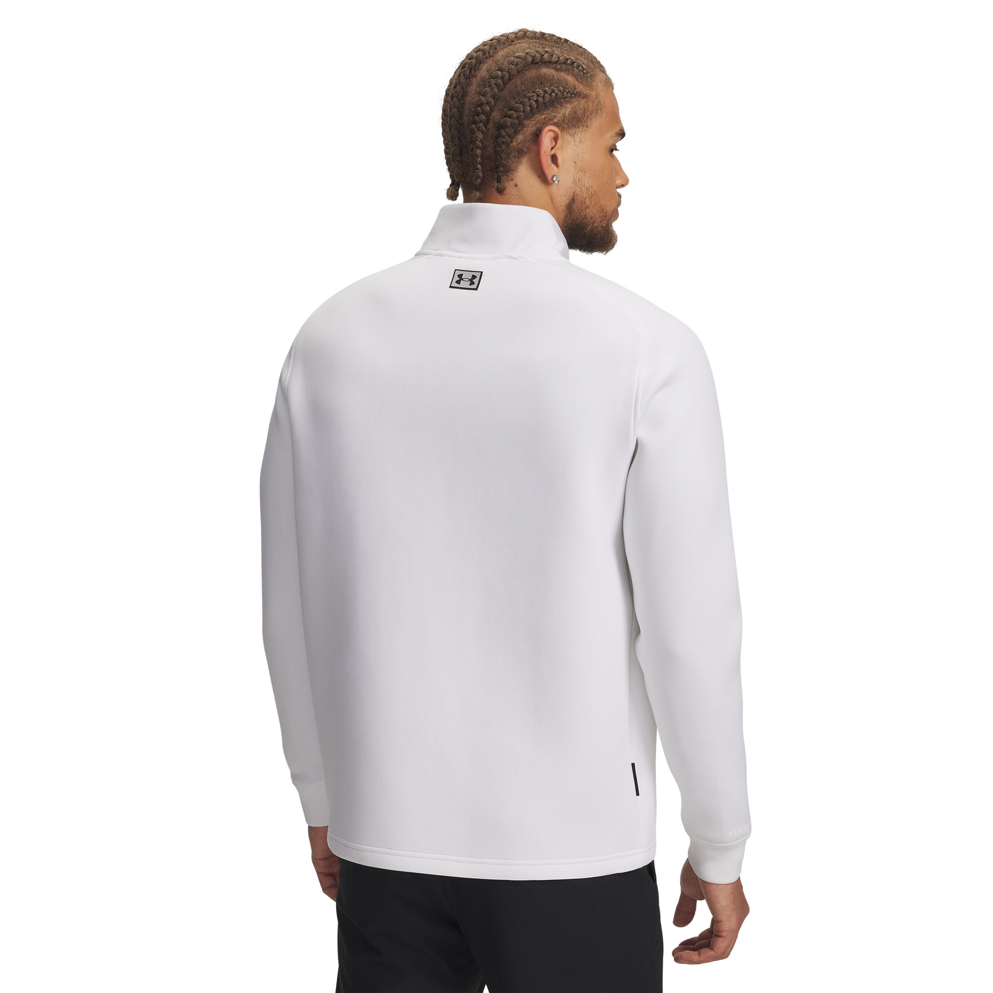 Under Armour Golf Drive Pro Hybrid 1/4 Zip Midlayer - White/Black