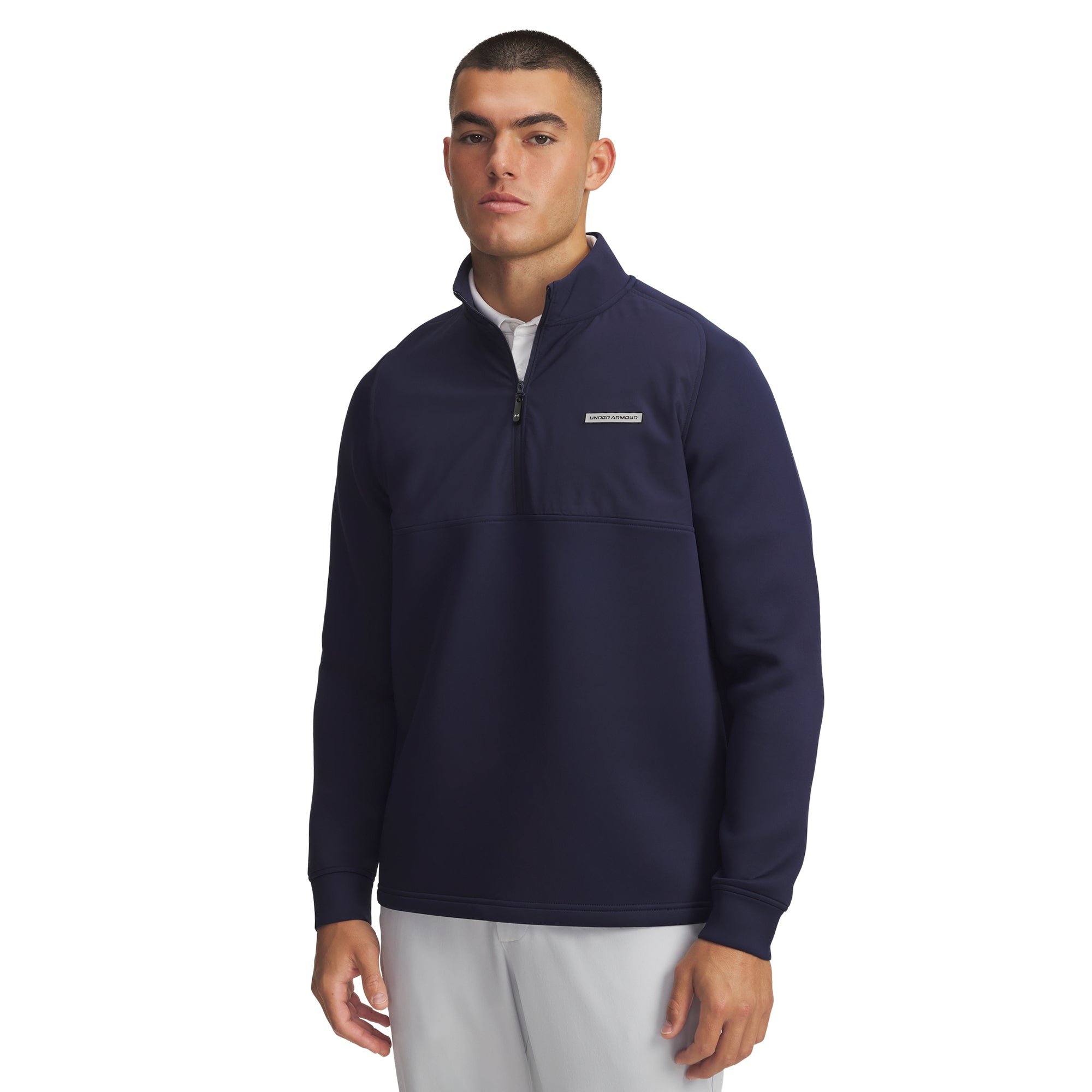 Under Armour Golf Drive Pro Hybrid 1/4 Zip Midlayer - Midnight
