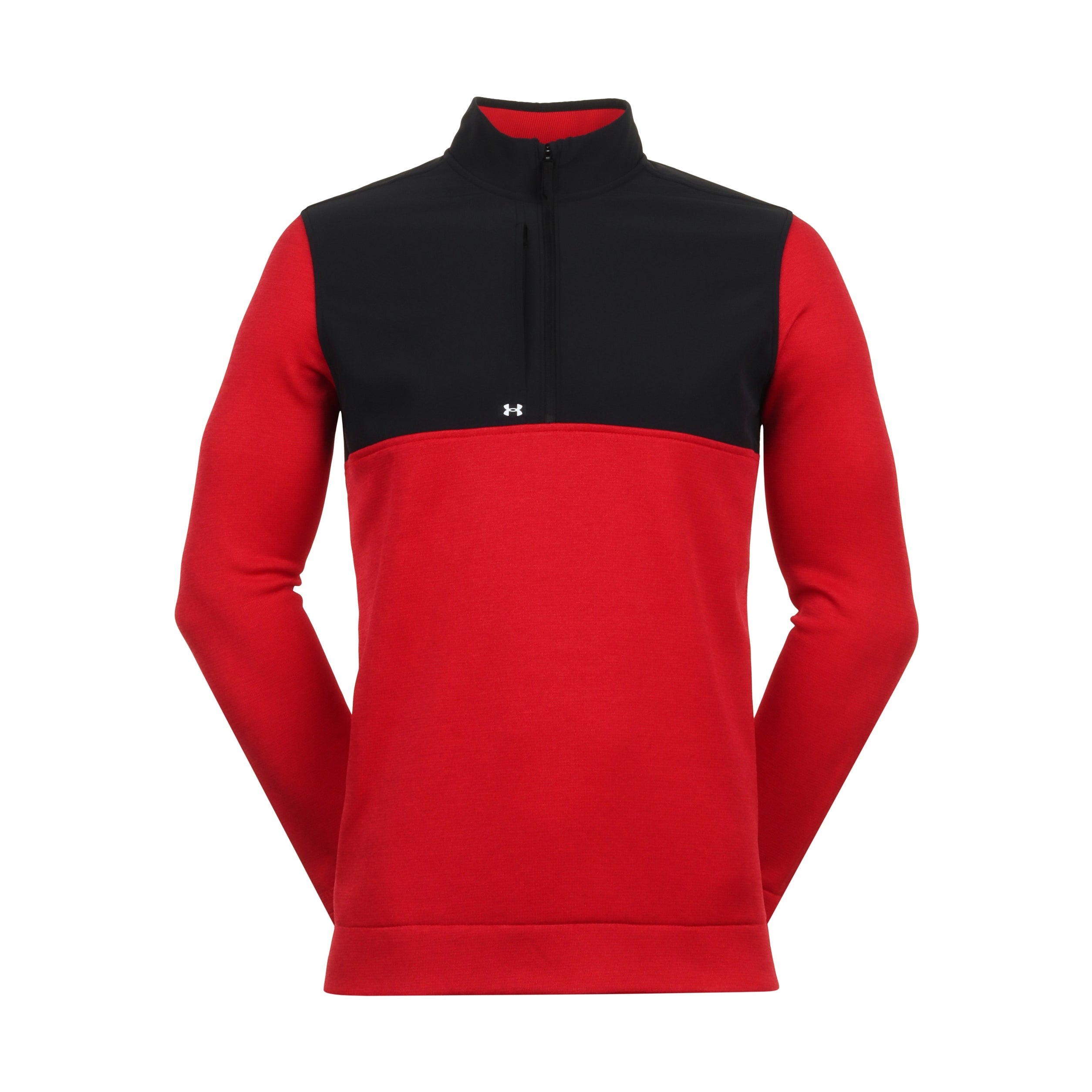 Under Armour Golf Drive Storm Sweater Fleece 1 2 Zip 1387121 Red 600 Function18 Restrictedgs