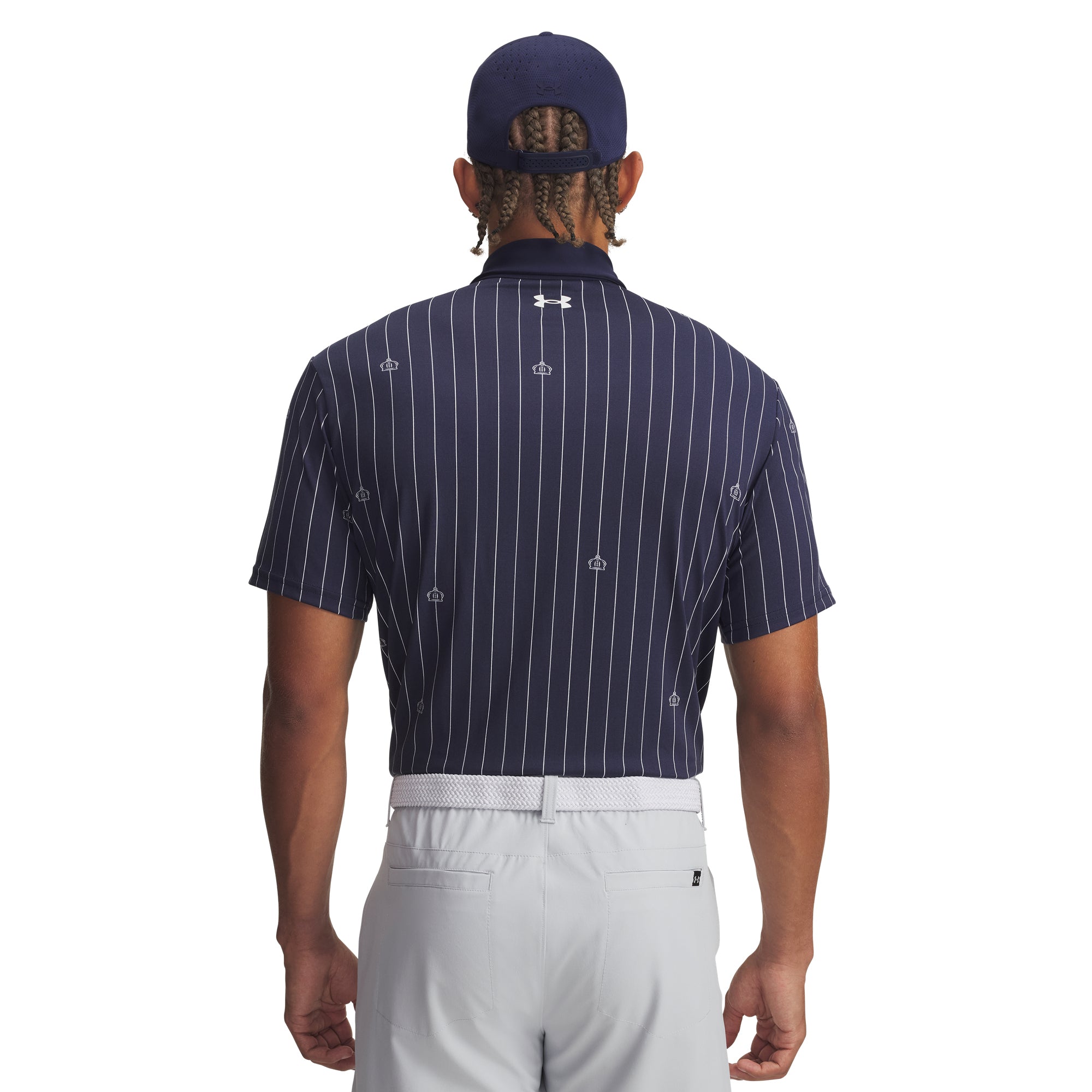 Under Armour Golf Playoff 3.0 Printed Shirt - Midnight Navy/White