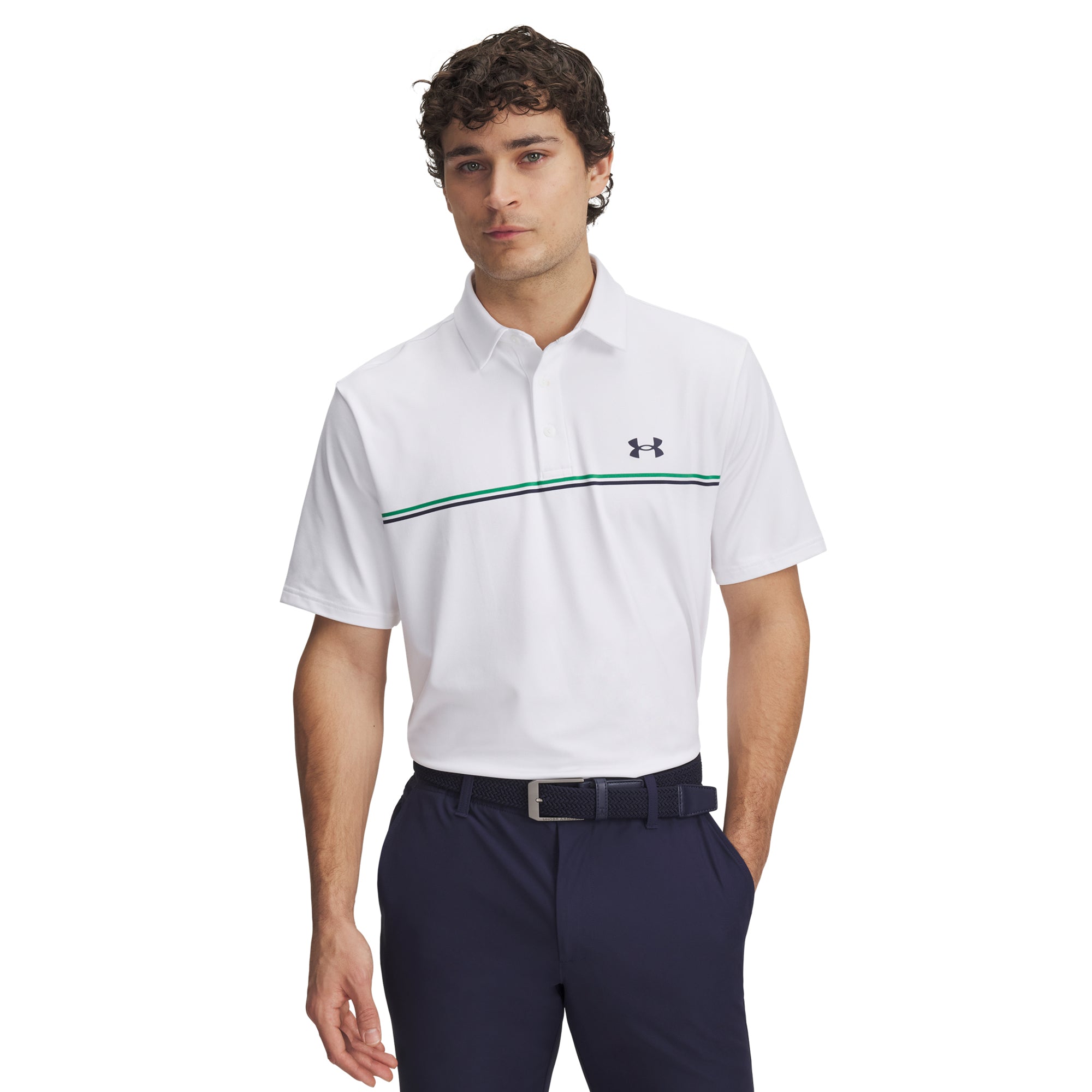 Under Armour Playoff 3.0 Printed Golf Polo Shirt - Team Kelly Green/Navy Under Armour Playoff 3.0 Printed Golf Polo Shirt - Team Kelly Green/Navy