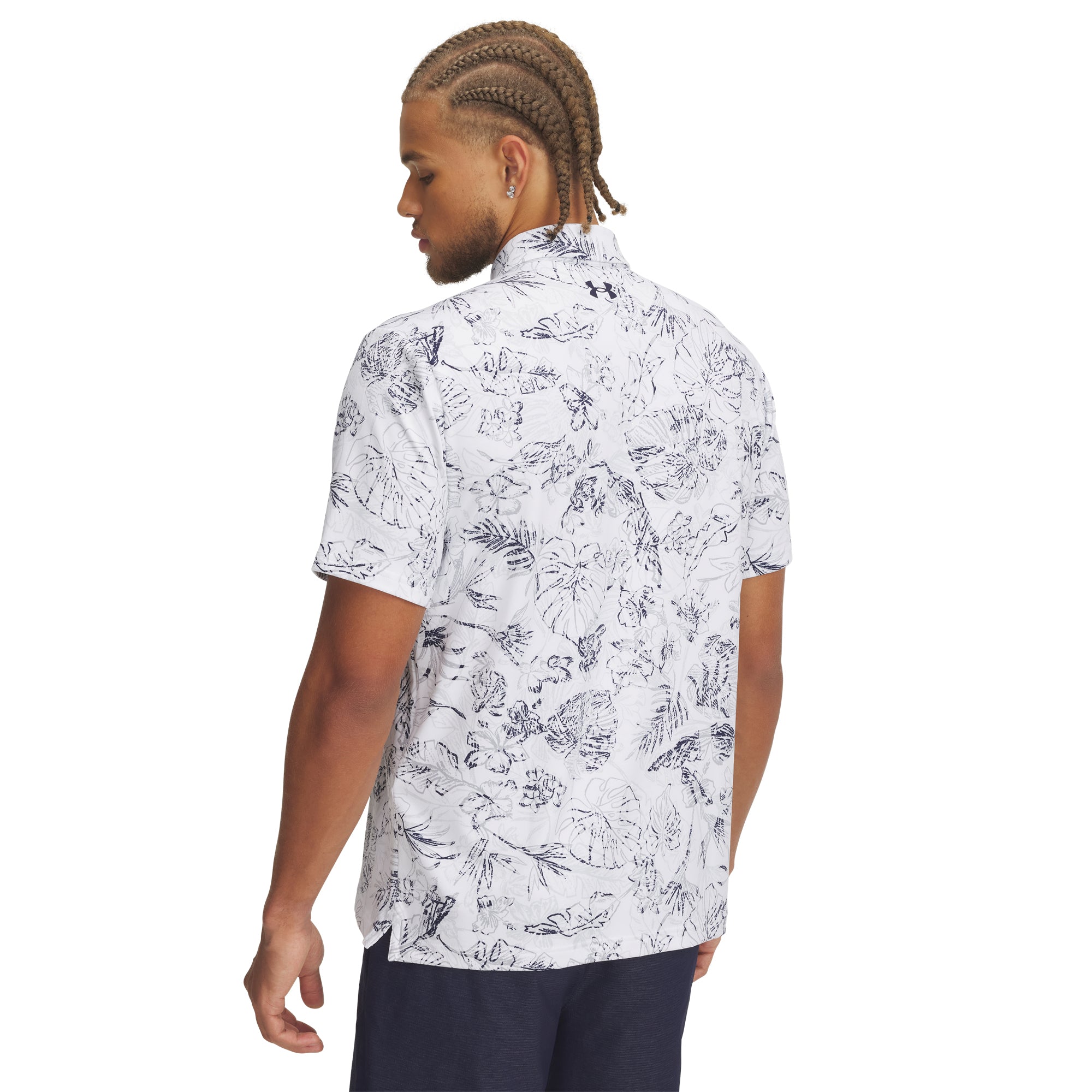 Under Armour Golf Playoff 3.0 Printed Shirt - White/Midnight