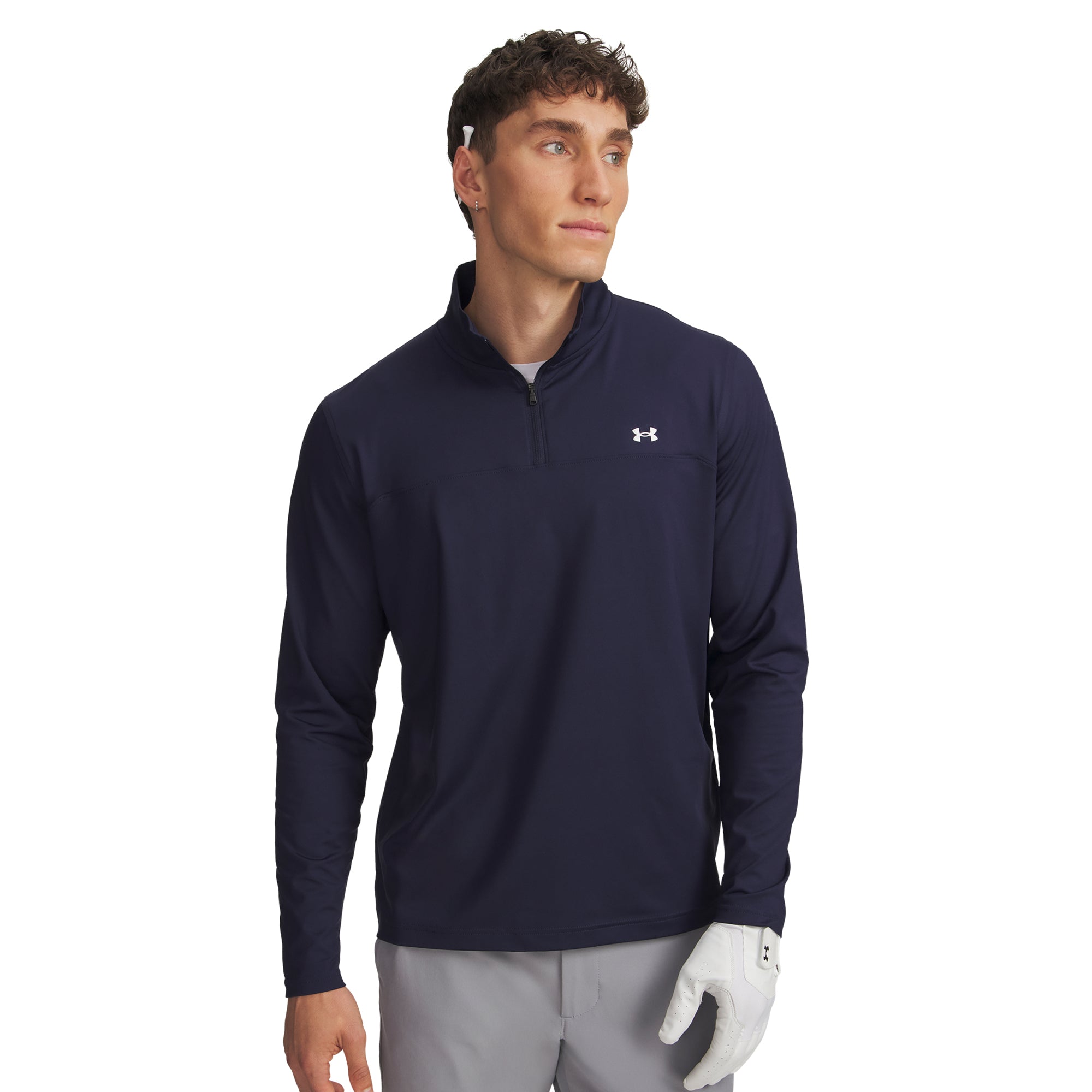 Under Armour Golf T2G 1/4 Zip - Midnight Navy/White 410 - 6010129