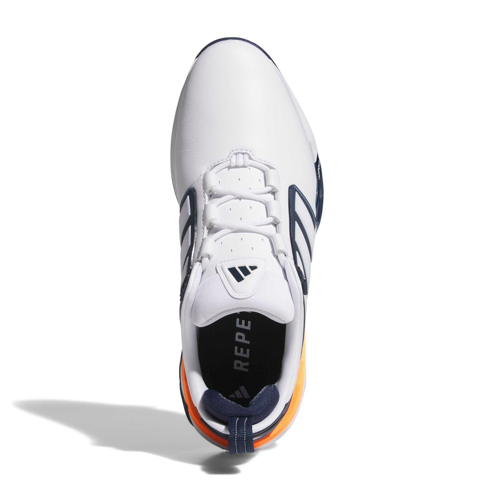adidas Adipower 26 Golf Shoes - White/Collegiate Navy/Lucid Orange - JP8403  - Function18