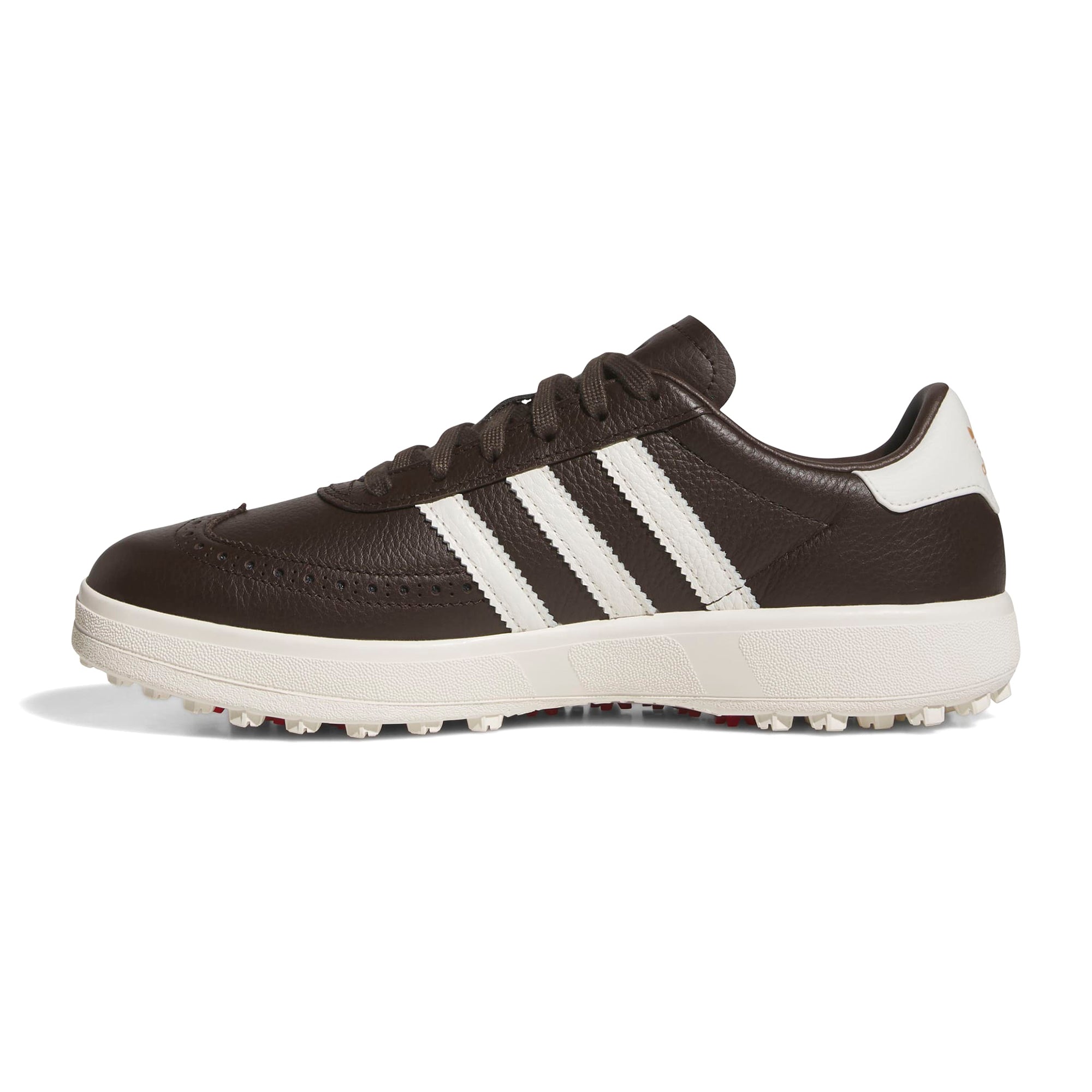 adidas Coursecup Spikeless Golf Shoes Dark Brown/White/Scarlet