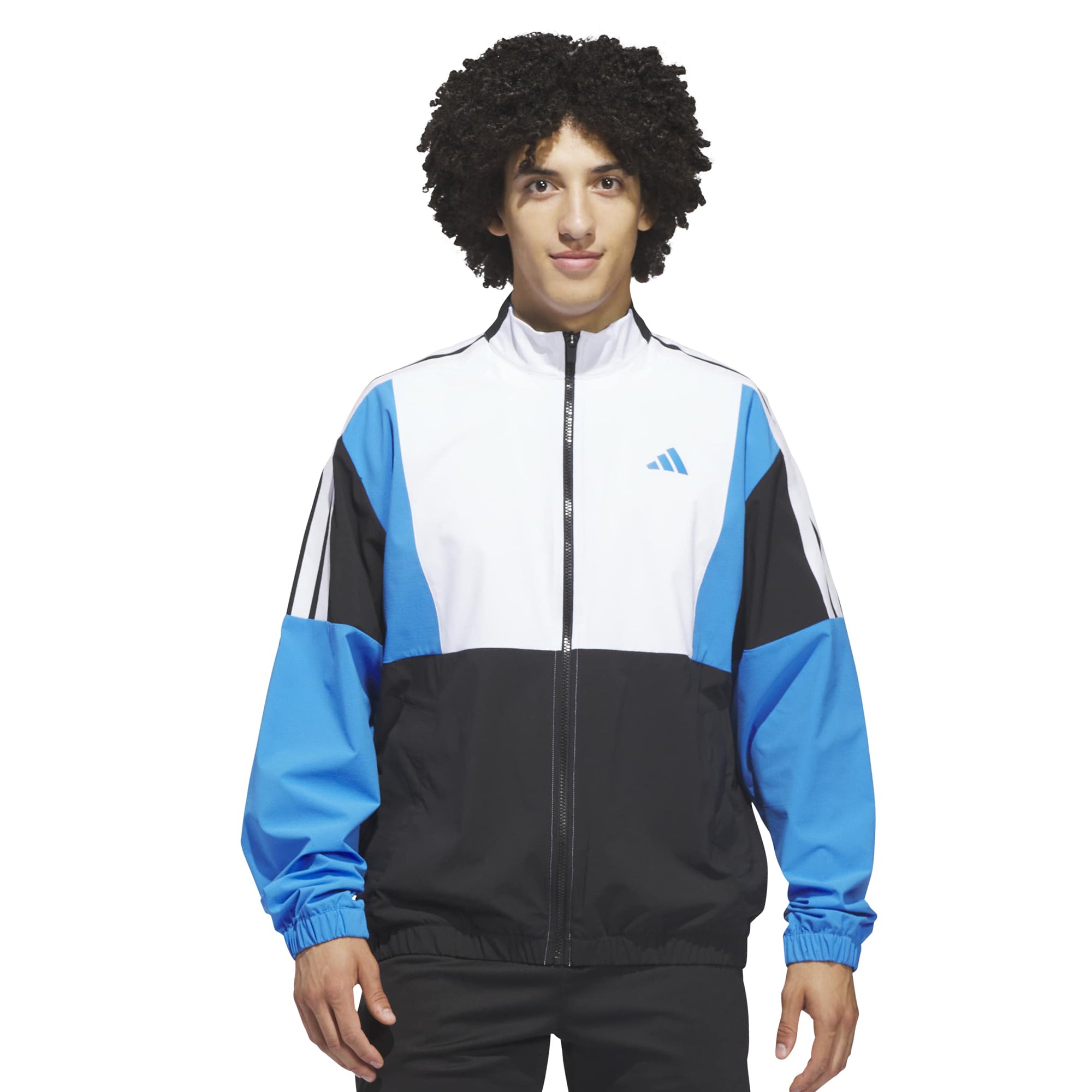 adidas Golf BTC Full Zip Windbreaker - Black/White - JZ7004