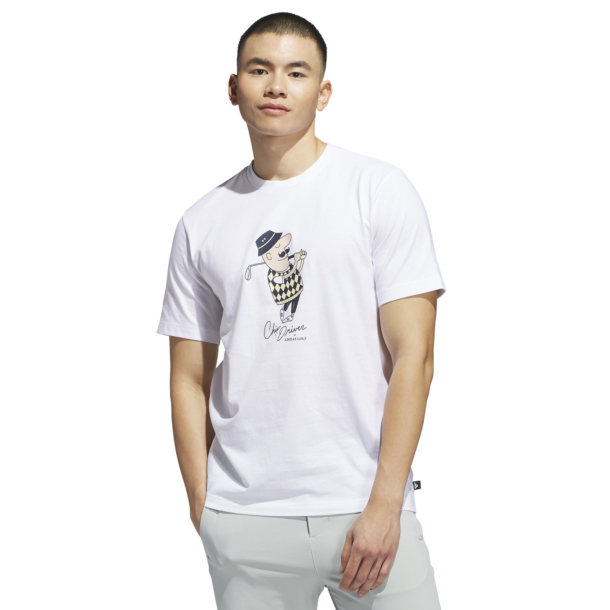 adidas Golf Classic Chip Graphic Tee - White - JJ4202