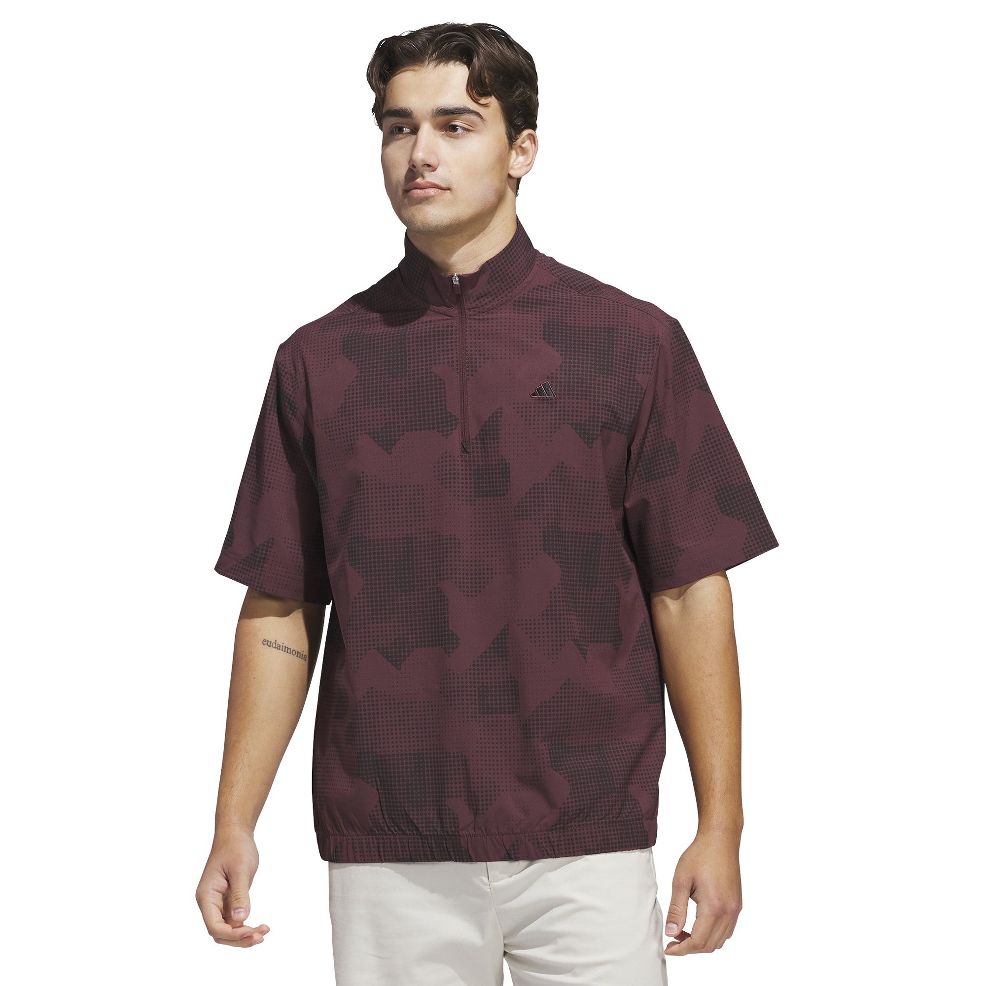 adidas Go-To DWR Short Sleeve Half-Zip Golf Pullover - Aurora adidas Go-To DWR Short Sleeve Half-Zip Golf Pullover - Aurora