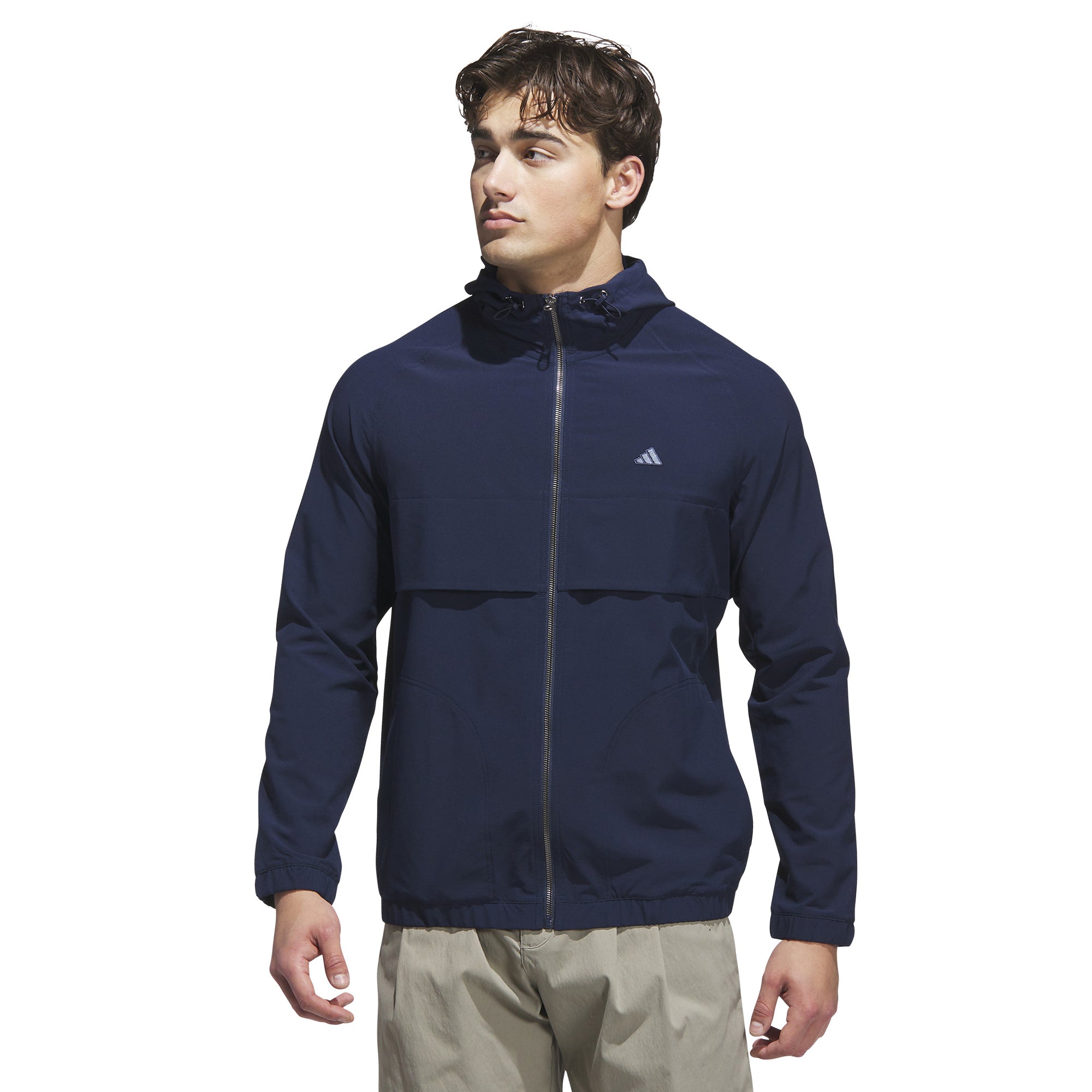adidas Golf Go-To Full Zip Windbreaker- Collegiate Navy JL7914
