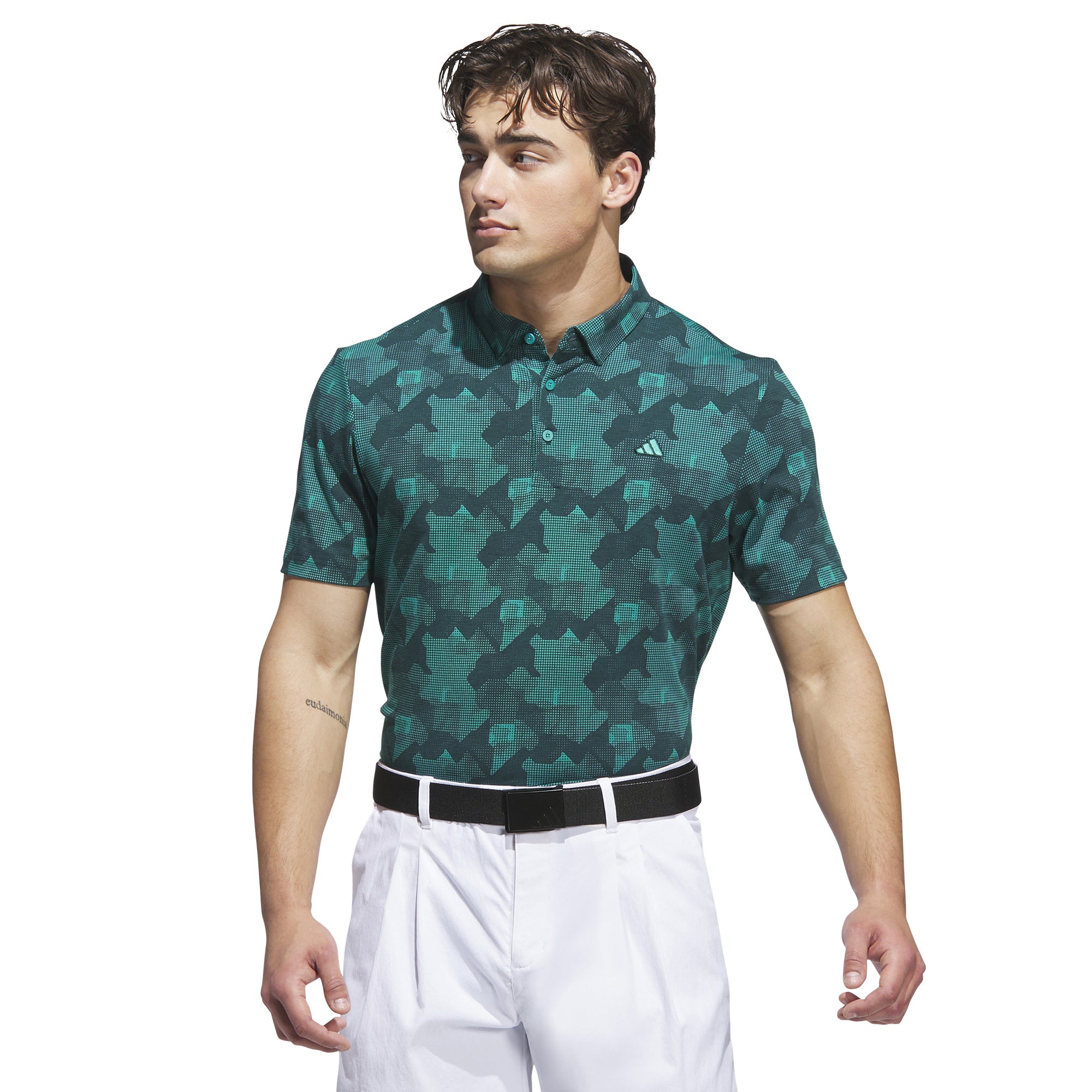 adidasgolf 柄シャツ Nicolai Hojgaard - Masters Thursday - adidas Golf Shirt 2025