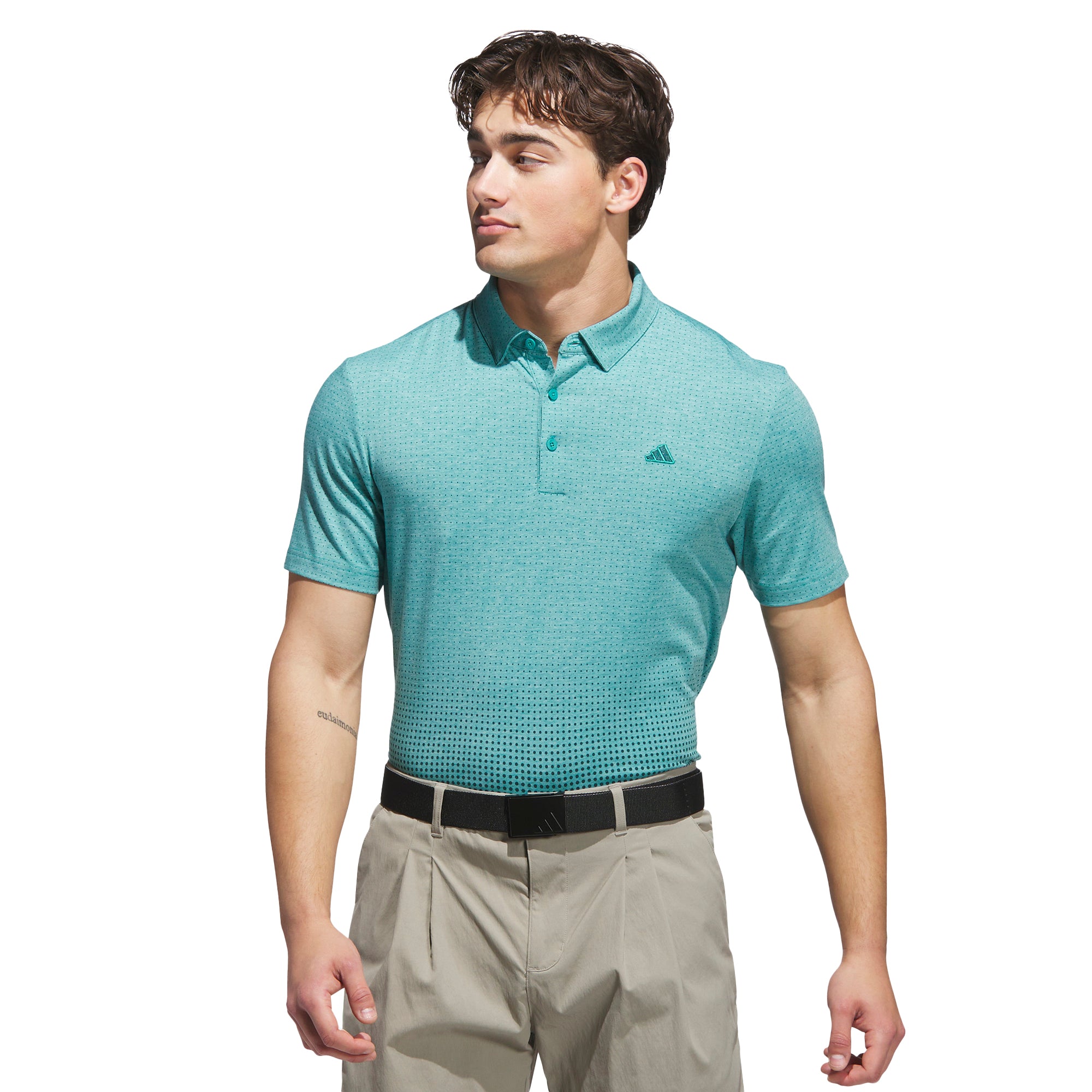 adidas Golf Go-To Rise Print Shirt Pure Teal KA7918 Function18