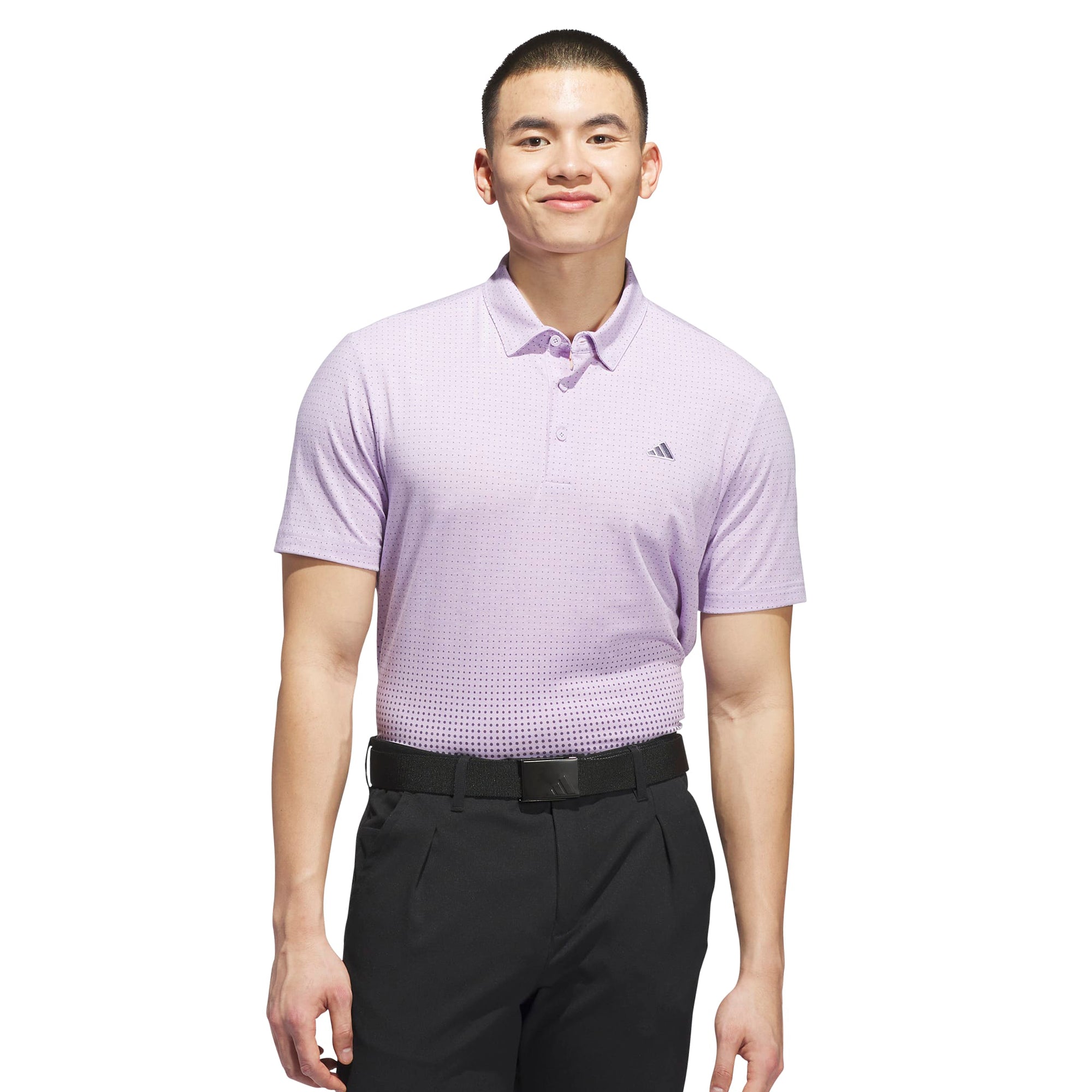 adidas Golf Go-To Rise Print Shirt Powder Plum KA7922 Function18 - Main Image