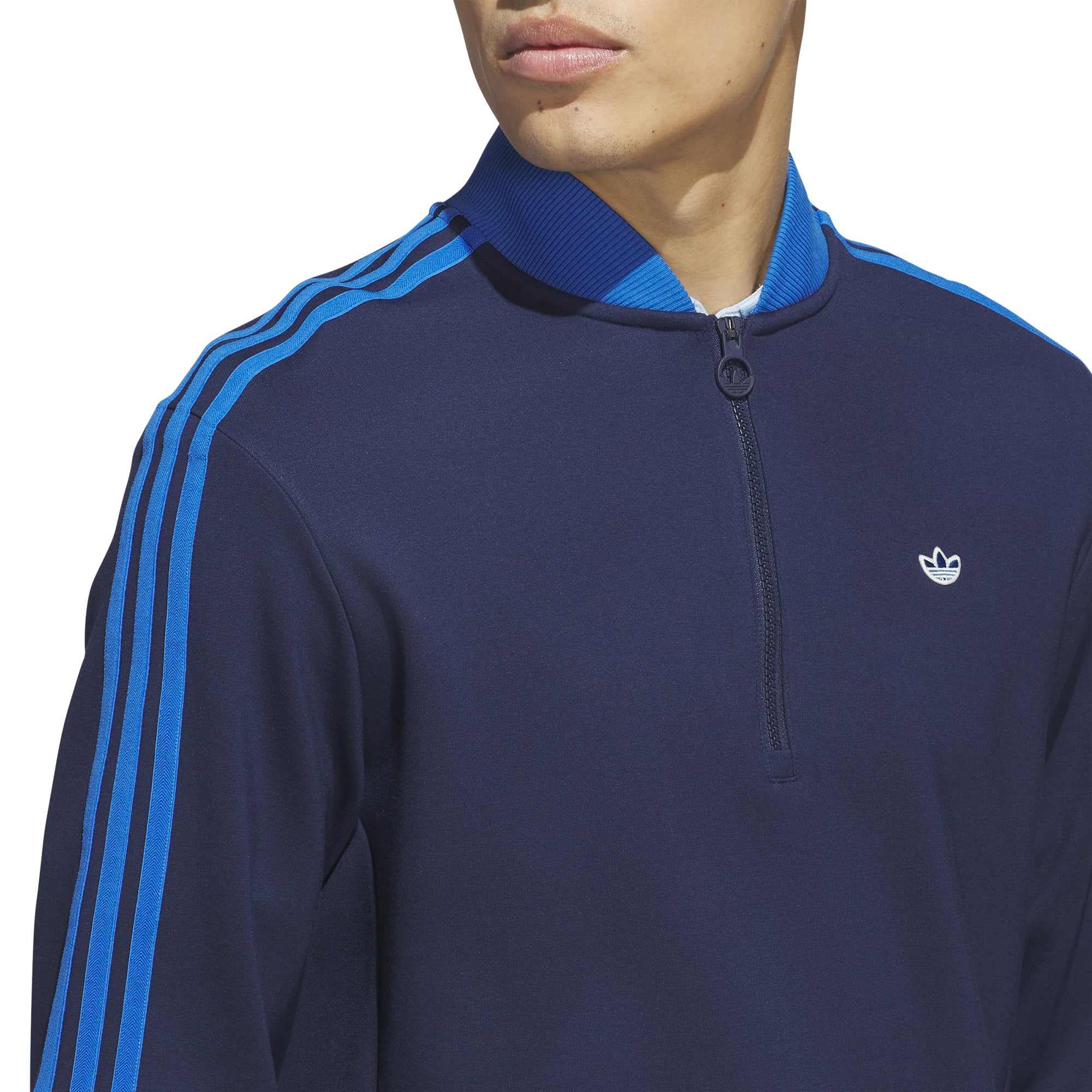 adidas Golf Originals 3-Stripes 1/4 Zip - Night Indigo - JP0938