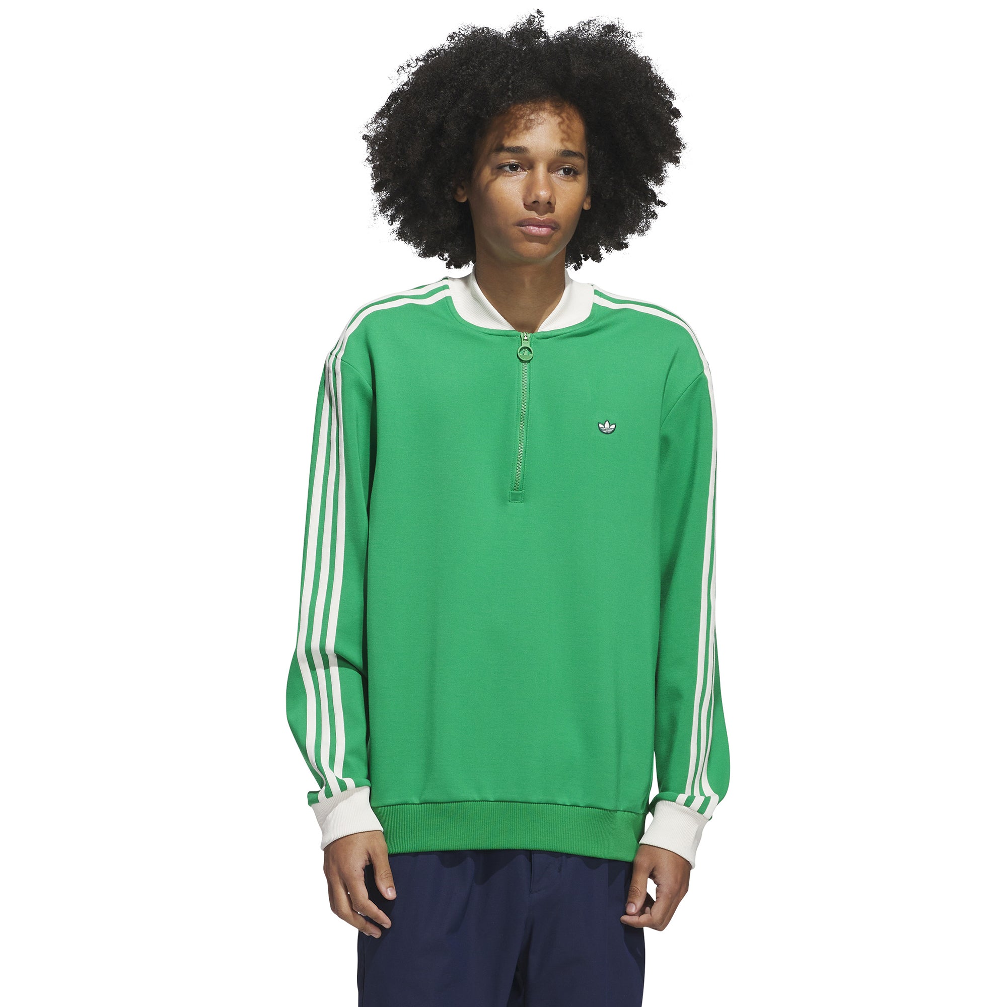 adidas Golf Originals 3-Stripes 1/4 Zip Green JP2061 Function18