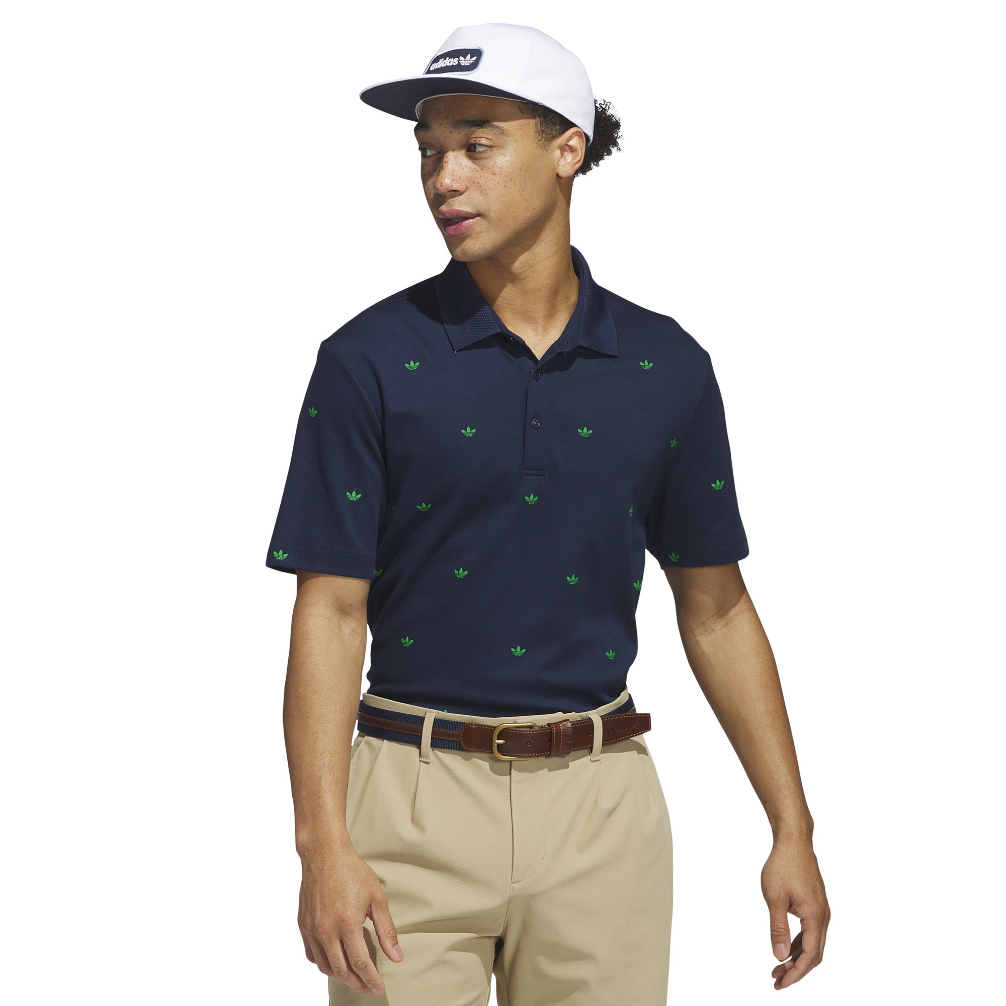 adidas Golf Originals Printed Trefoil Shirt - Night Indigo