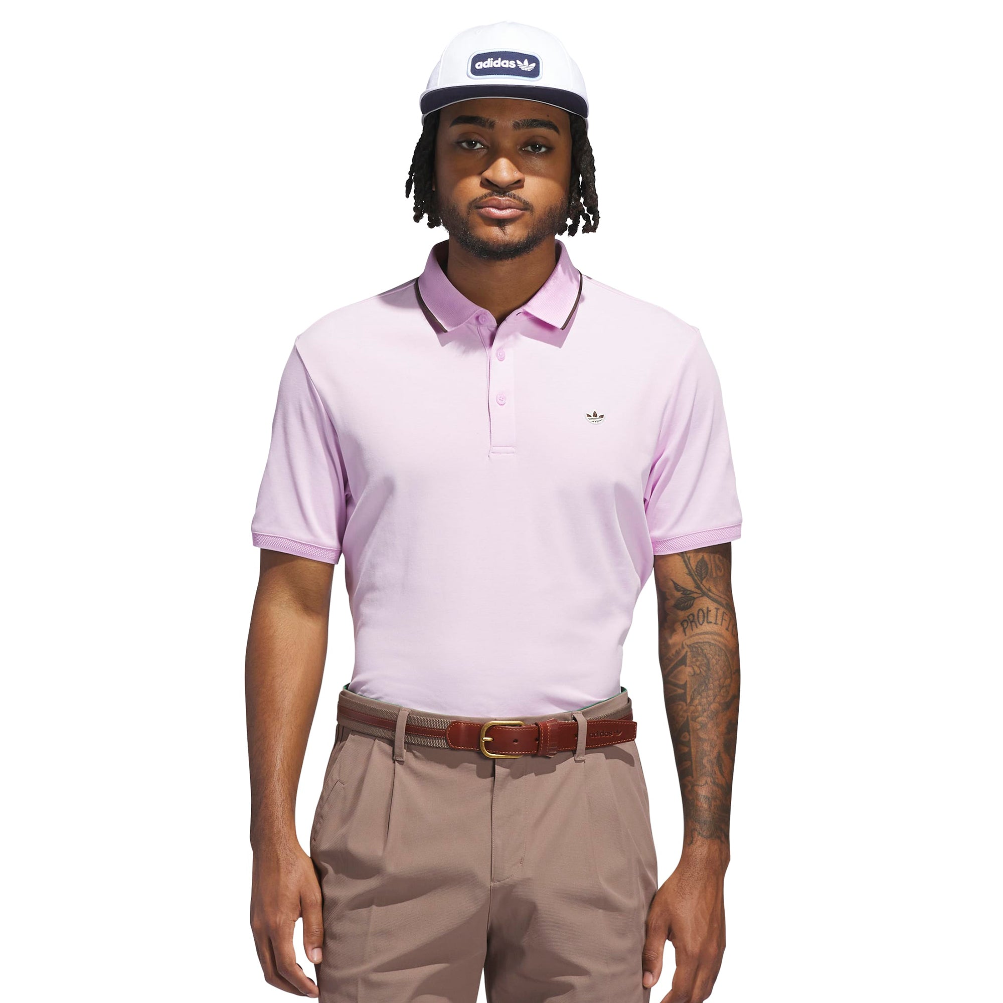adidas Golf Originals Twistknit Trefoil Shirt - Bliss Lilac