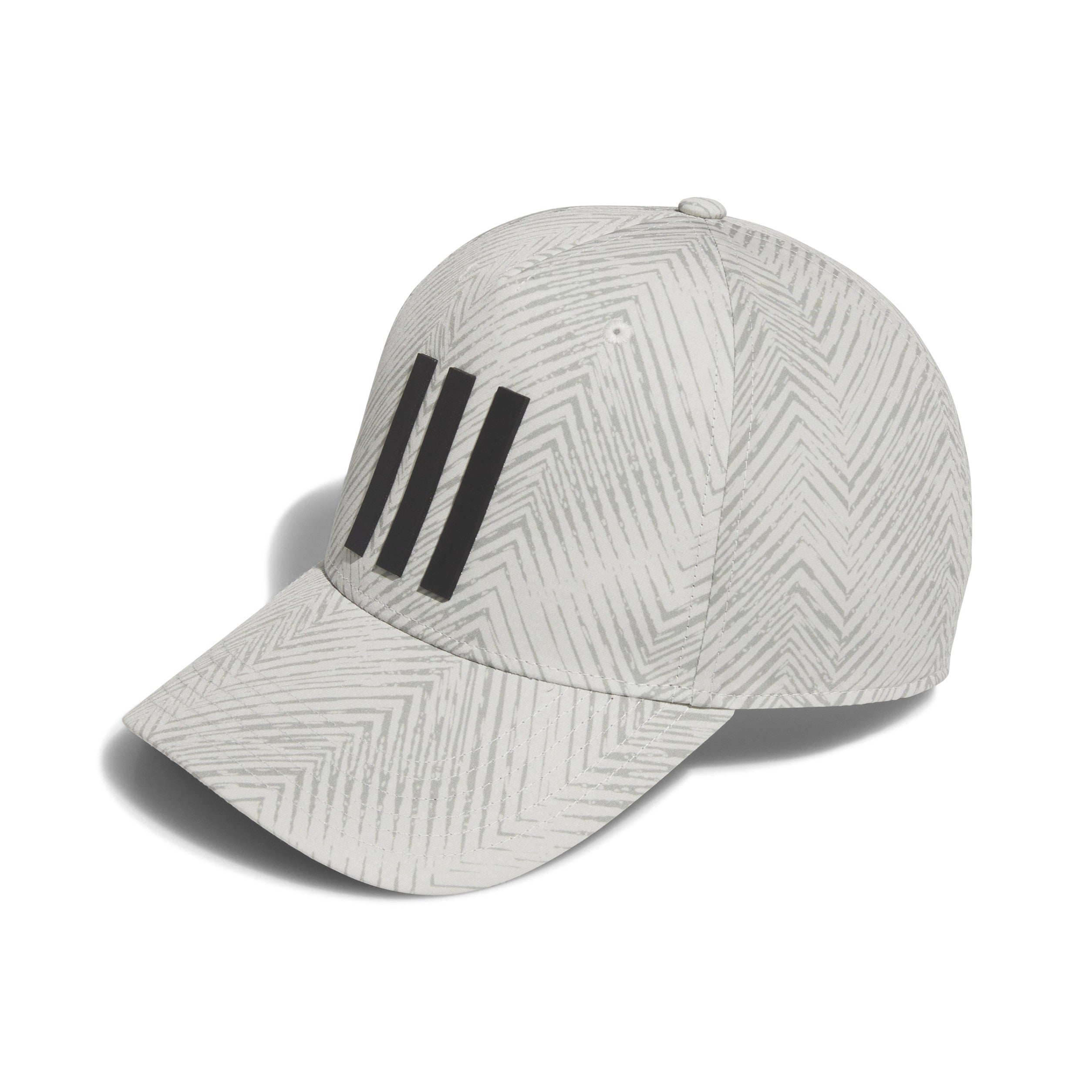 adidas Golf Tour 3-Stripe Print Snapback Cap - White/Grey One adidas Golf Tour 3-Stripe Print Snapback Cap - White/Grey One