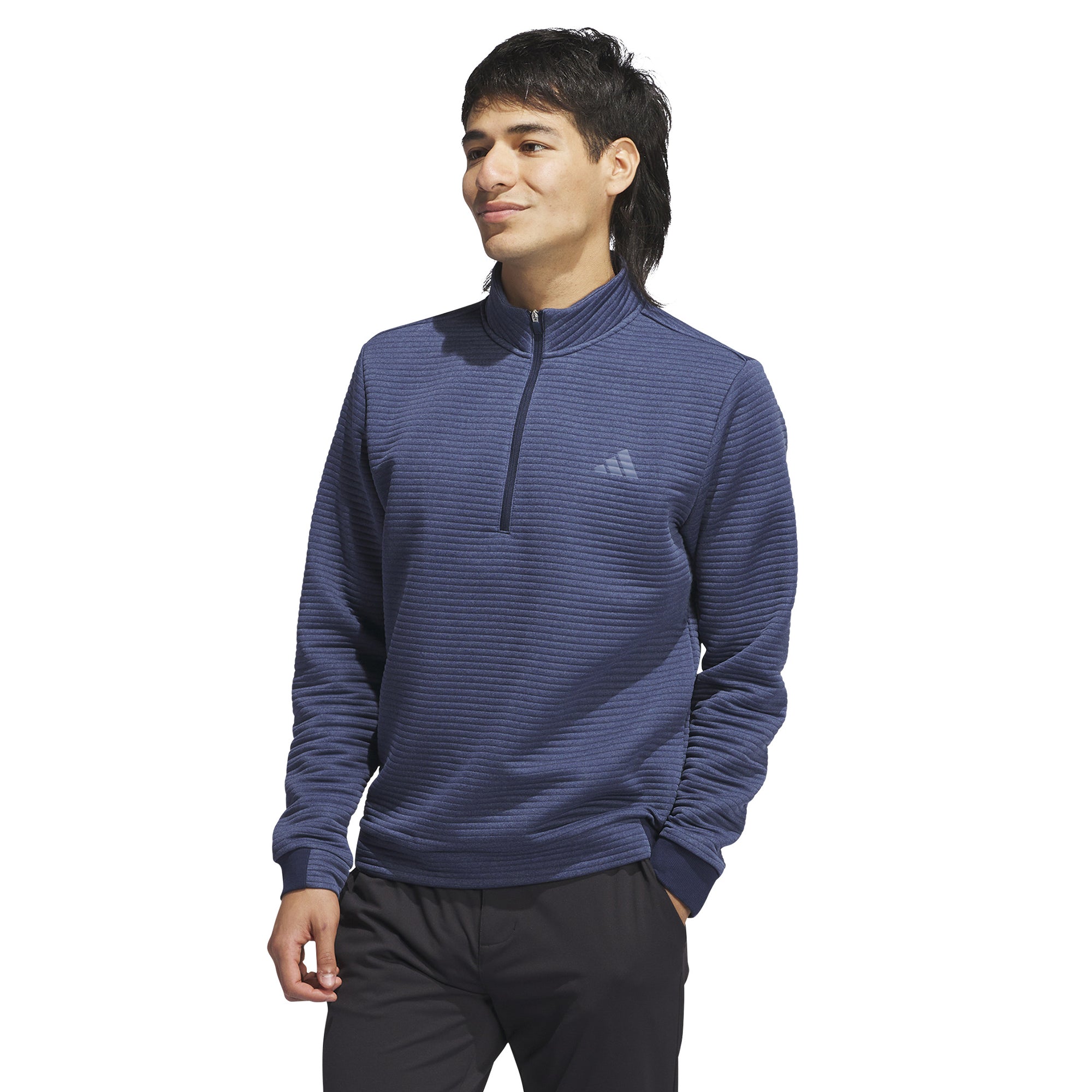 adidas Ultimate365 Fleece 1/4 Zip Golf pullover - Green/Collegiate Navy adidas Ultimate365 Fleece 1/4 Zip Golf pullover - Green/Collegiate Navy