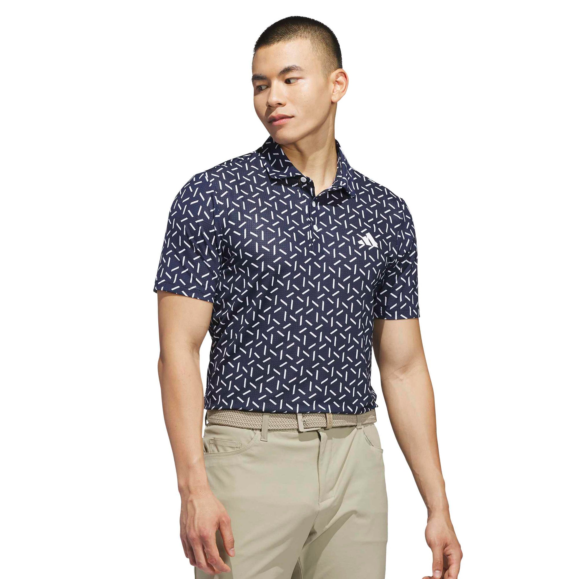 adidas Golf Ultimate365 Mesh Print Shirt - Collegiate Navy