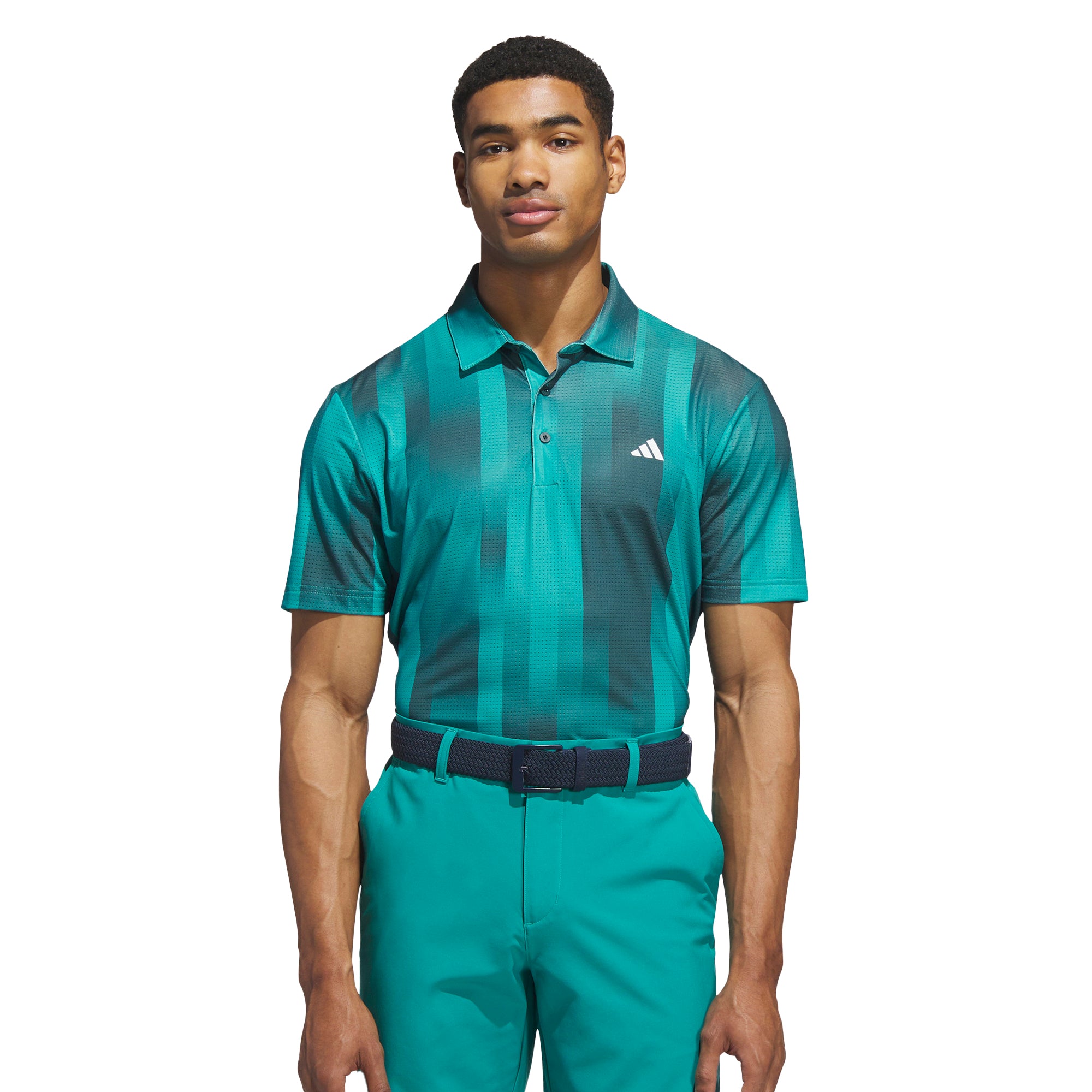 adidas Golf Ultimate365 Mesh Radiant Print Shirt Pure Teal