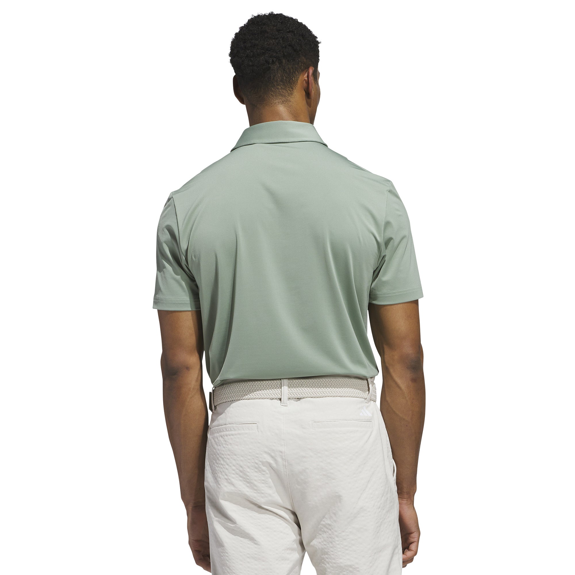 adidas Ultimate365 Solid LC Golf Polo Shirt - Silver/Green adidas Ultimate365 Solid LC Golf Polo Shirt - Silver/Green