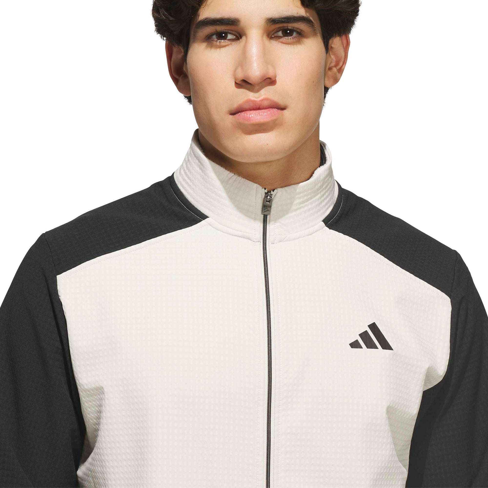 adidas Golf Ultimate365 Textured Wind Jacket - Black/Alumina