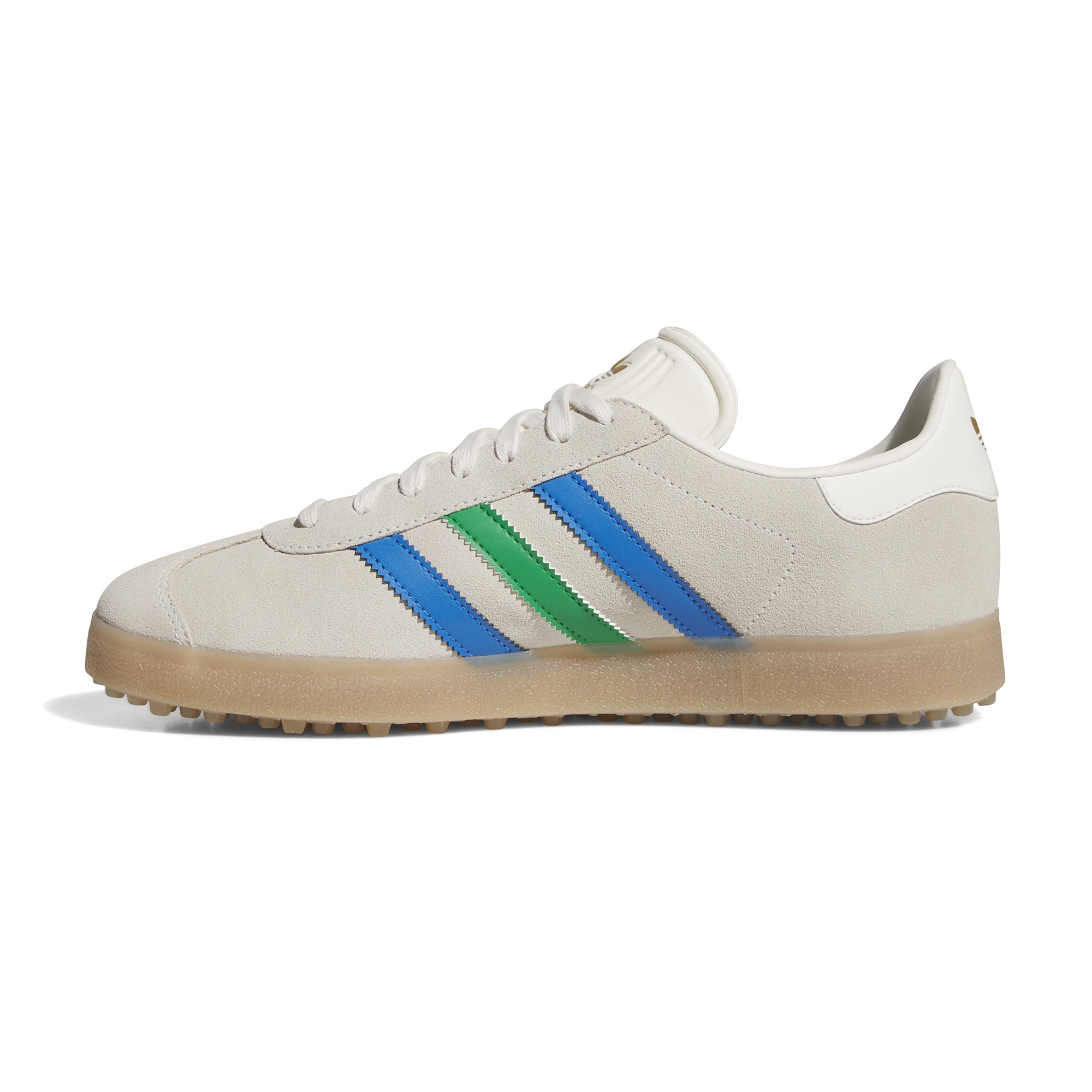 adidas Originals Gazelle Spikeless Golf Shoes - Chalk White/Green/Bluebird  - JI4165 - Function18