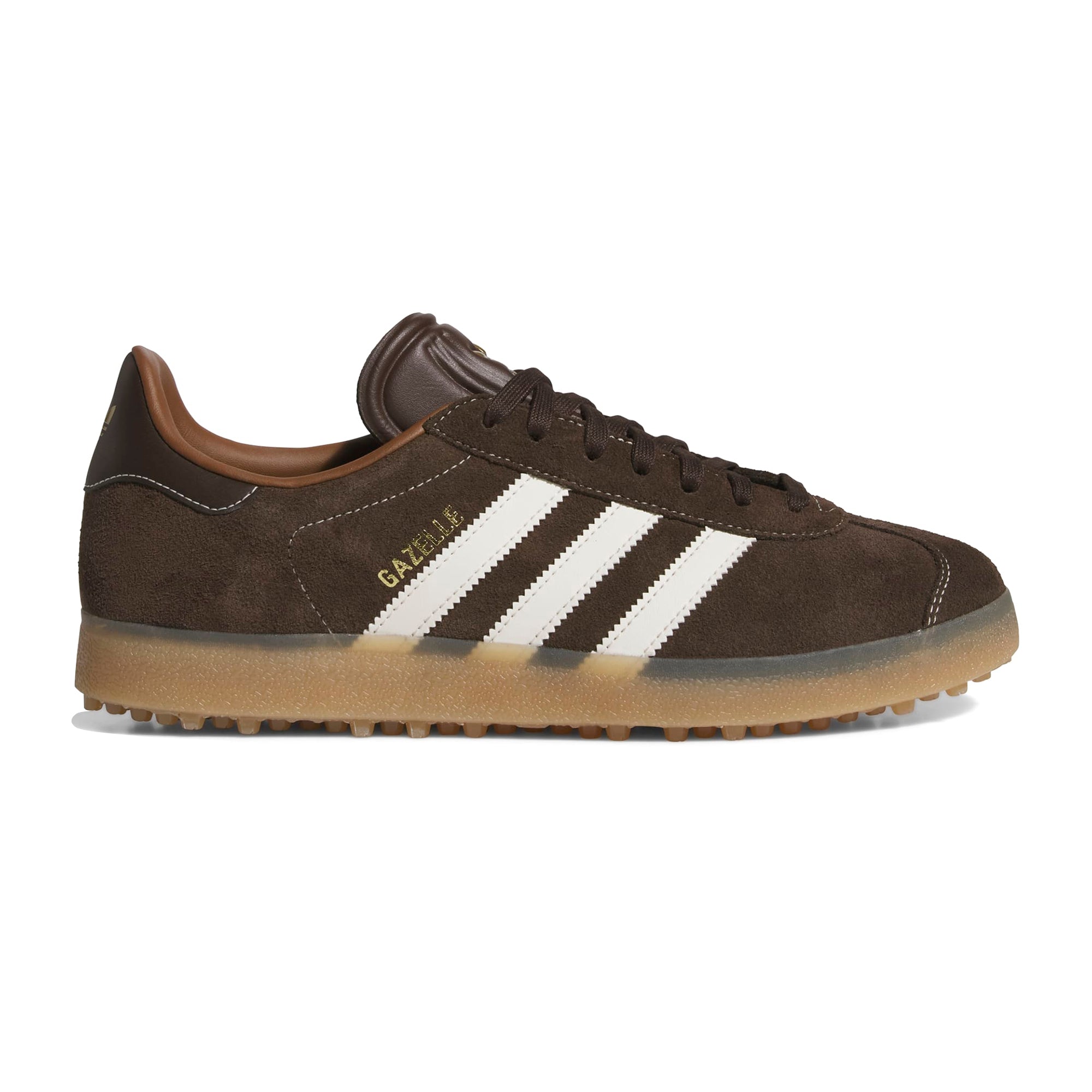 adidas Originals Gazelle Spikeless Golf Shoes Dark Brown/Chalk