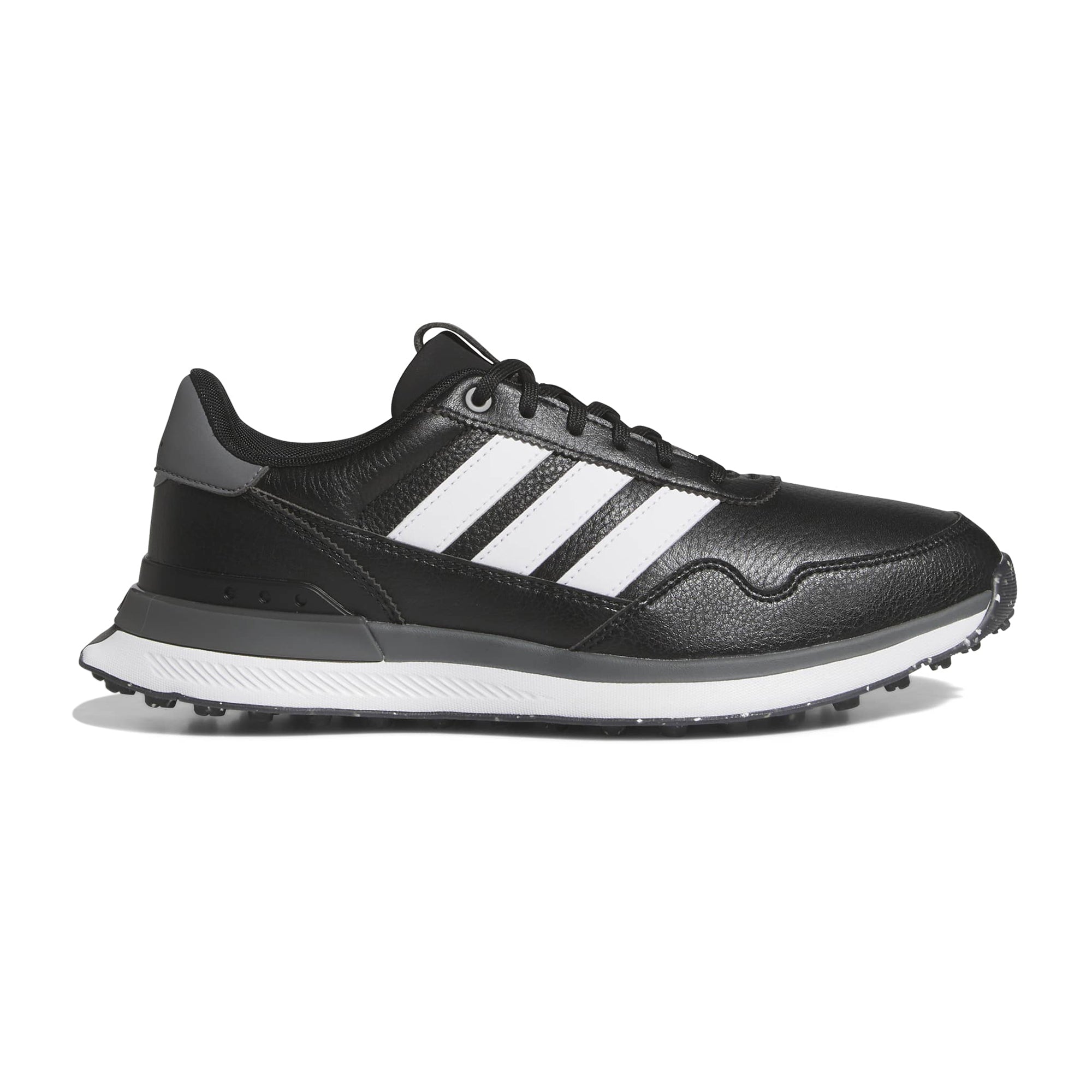 adidas S2G 26 Leather Spikeless Golf Shoes - Black/White/Grey Four - JQ9315 