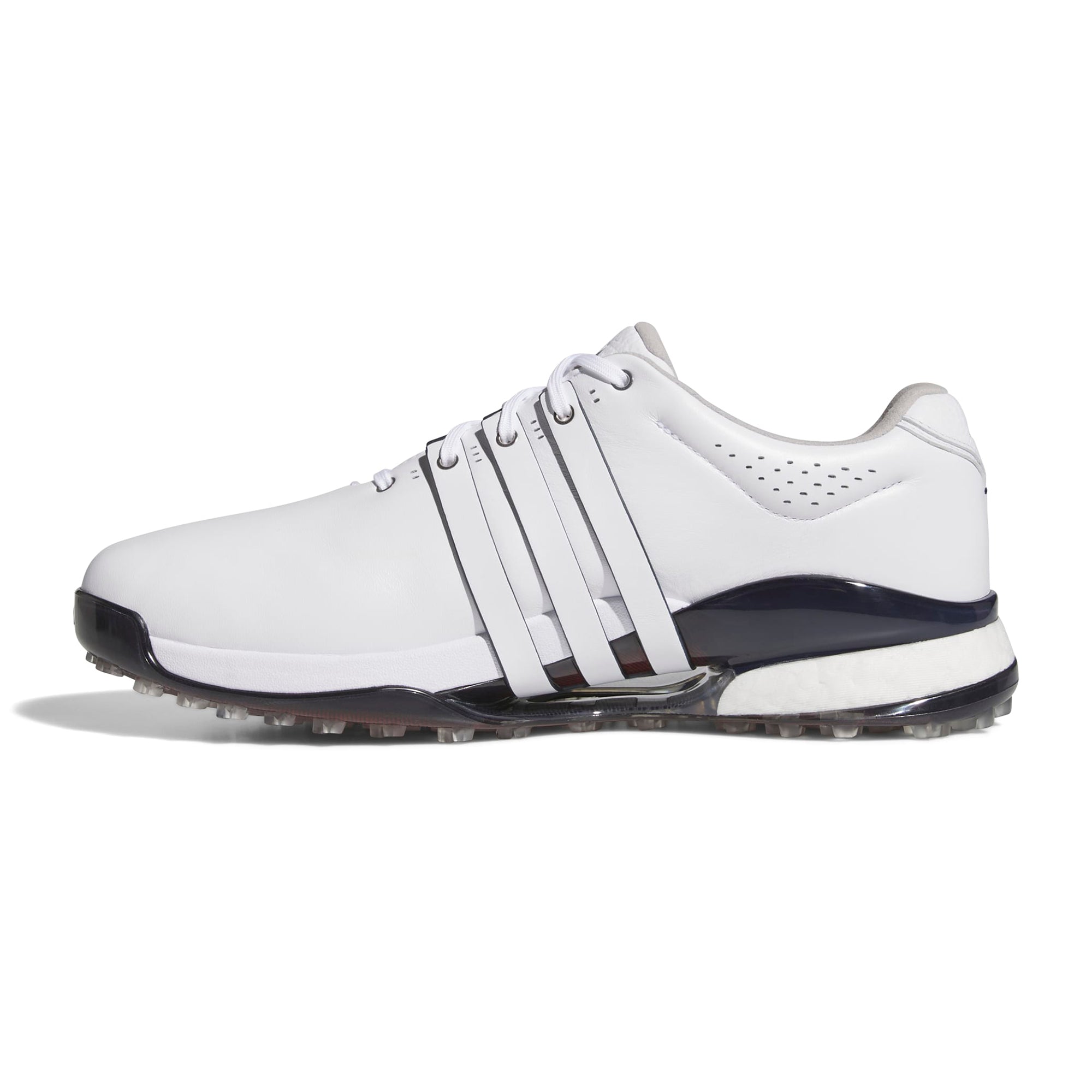 adidas Tour360 25 Spikeless Golf Shoes - White/Collegiate Navy