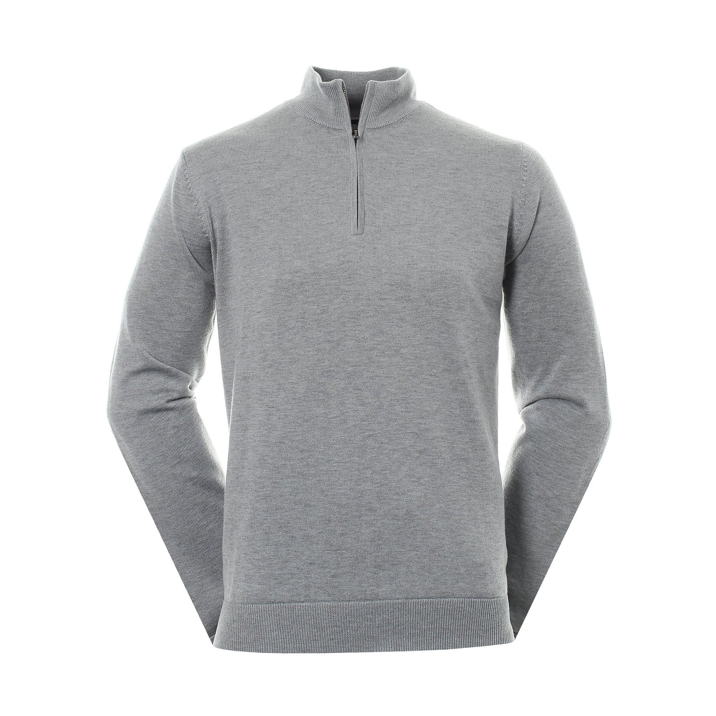 FootJoy Wool Blend Lined 1 2 Zip Sweater 90211 Heather Grey Function18