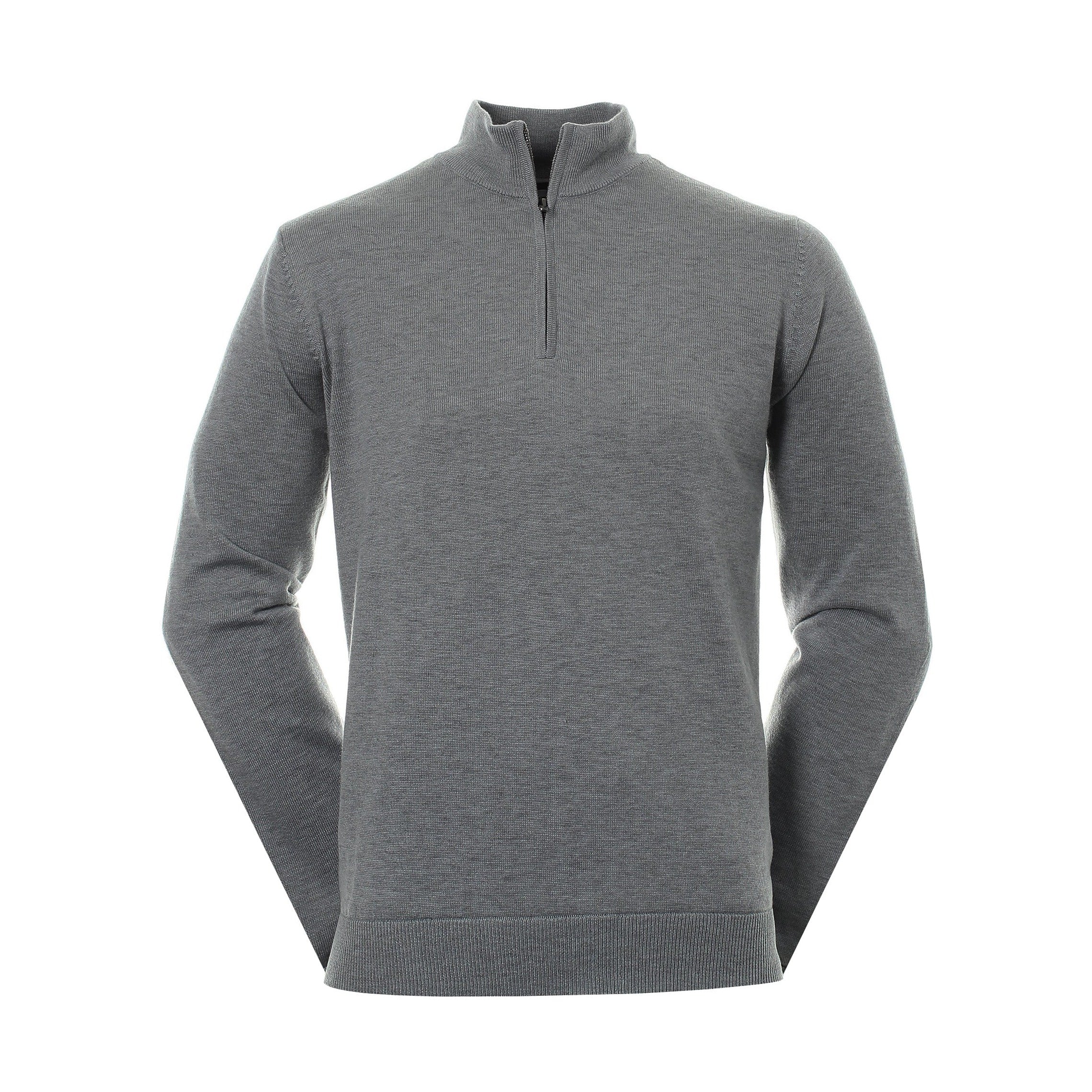 FootJoy Wool Blend Lined 1/2 Zip Sweater Heather Charcoal