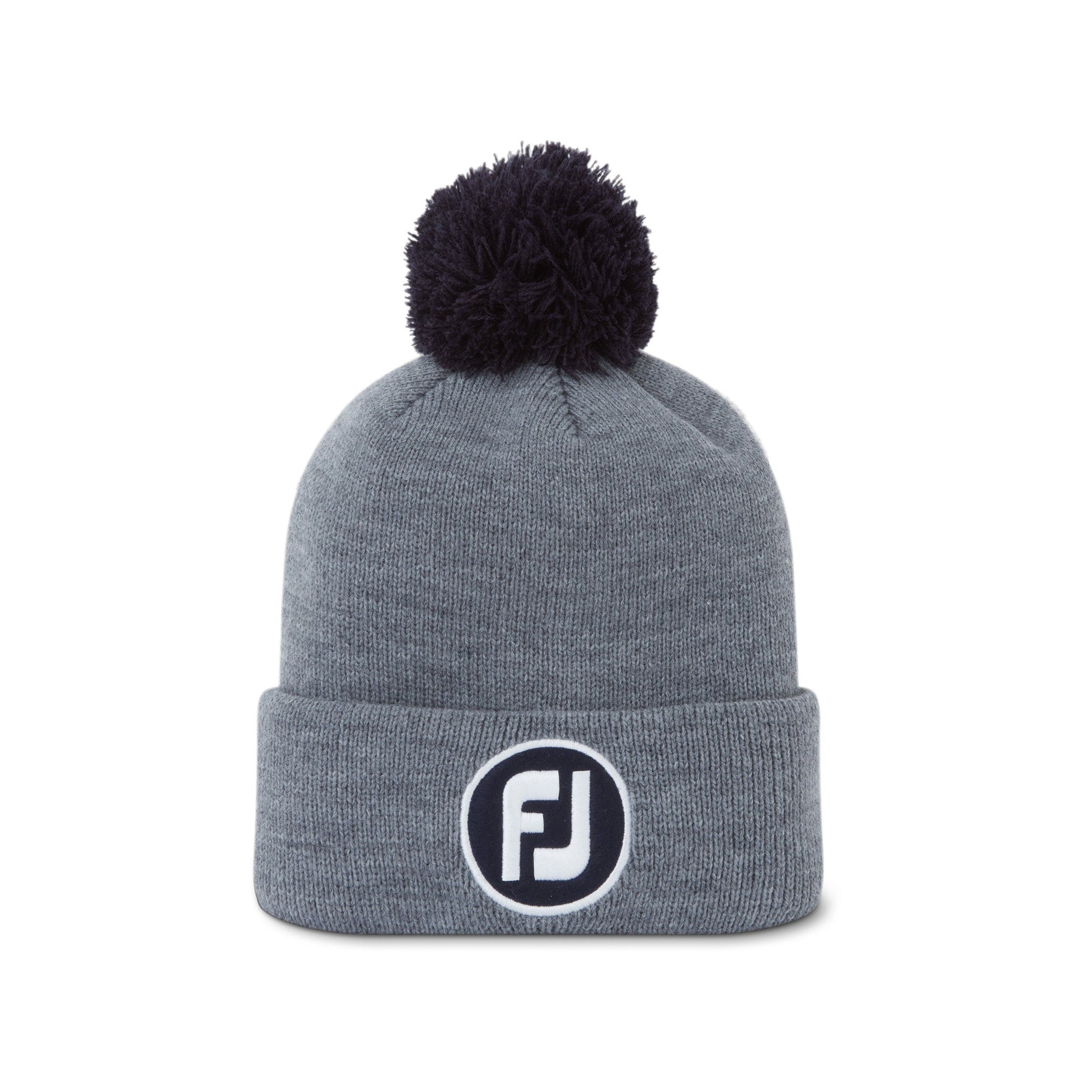 FootJoy FJ Solid Pom Pom Bobble Golf Hat Heather Grey 0G FH22BSPOMH footjoy-fj-solid-pom-pom-bobble-golf-hat-heather-grey-0g-fh22bspomh