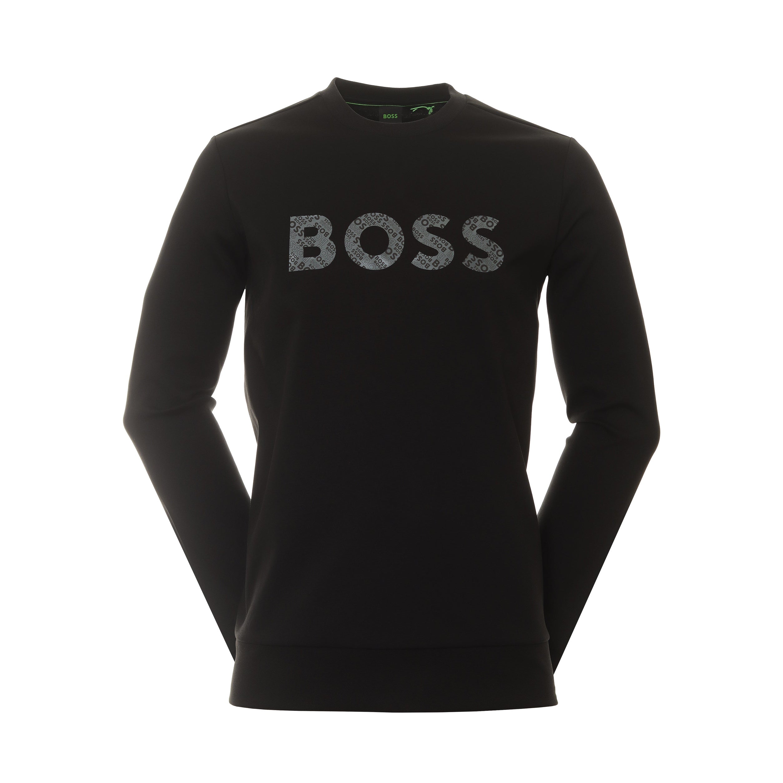 BOSS Salbo Mirror Crew Neck Sweater 50486838 Black 001 Function18 Restrictedgs